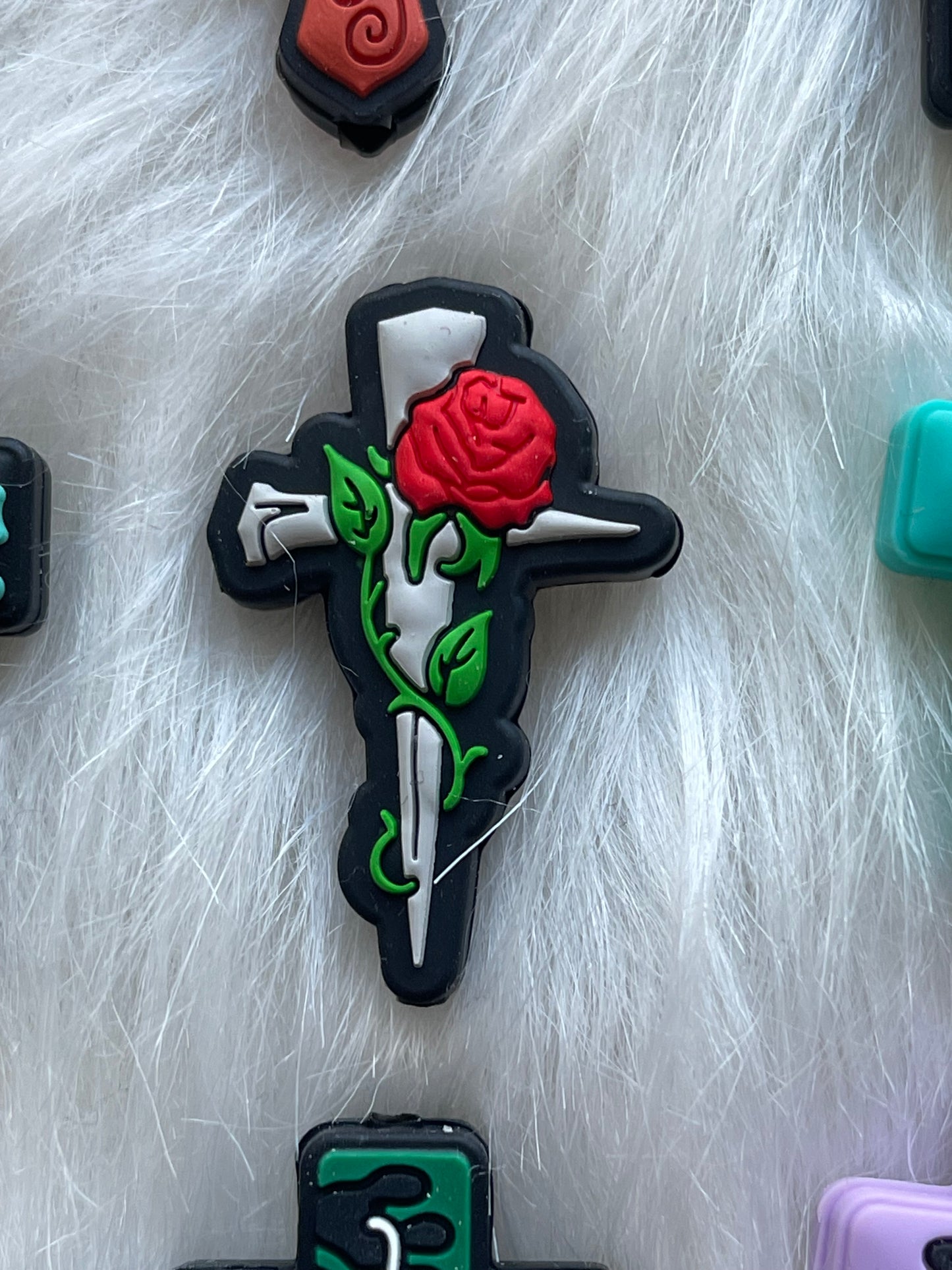 SILICONE FOCAL- Cross, Jesus, Faith (18 Options & Discount Scoops)
