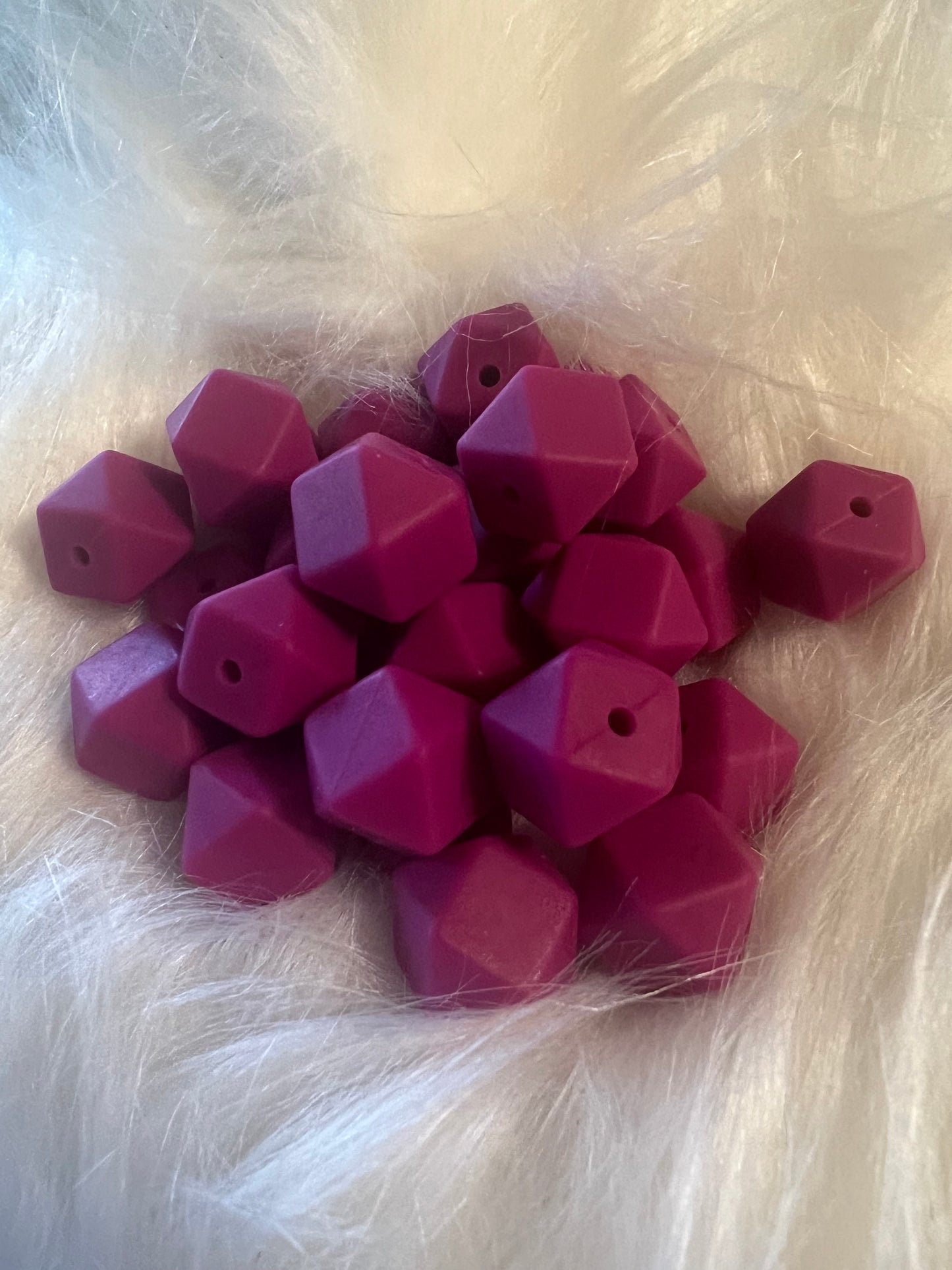 14.3mm SILICONE HEX BEADS (62 Options & Discount Scoop)