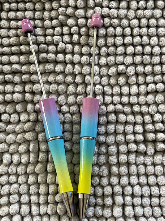 PEN BLANK Lilac/Blue/Yellow Glitter Ombre