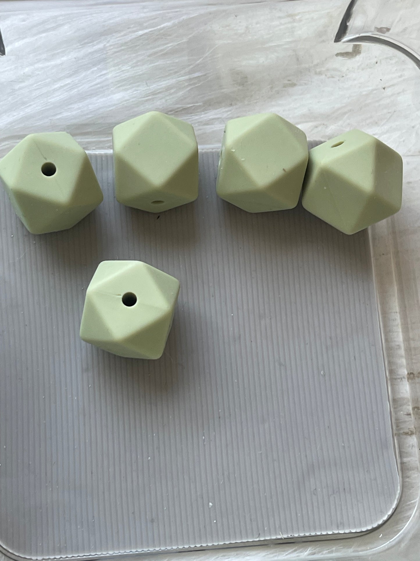 14.3mm SILICONE HEX BEADS (62 Options & Discount Scoop)