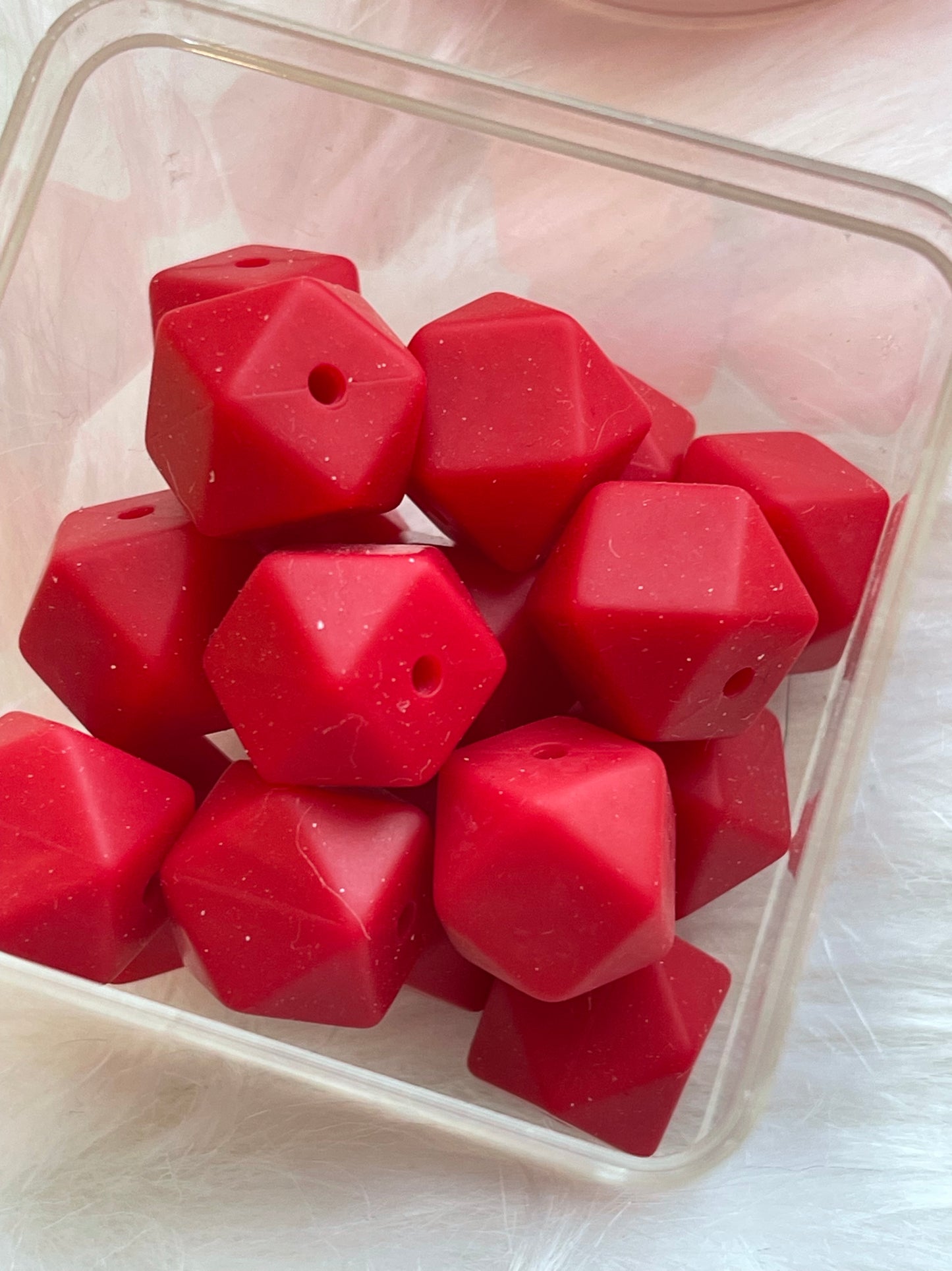 14.3mm SILICONE HEX BEADS (62 Options & Discount Scoop)