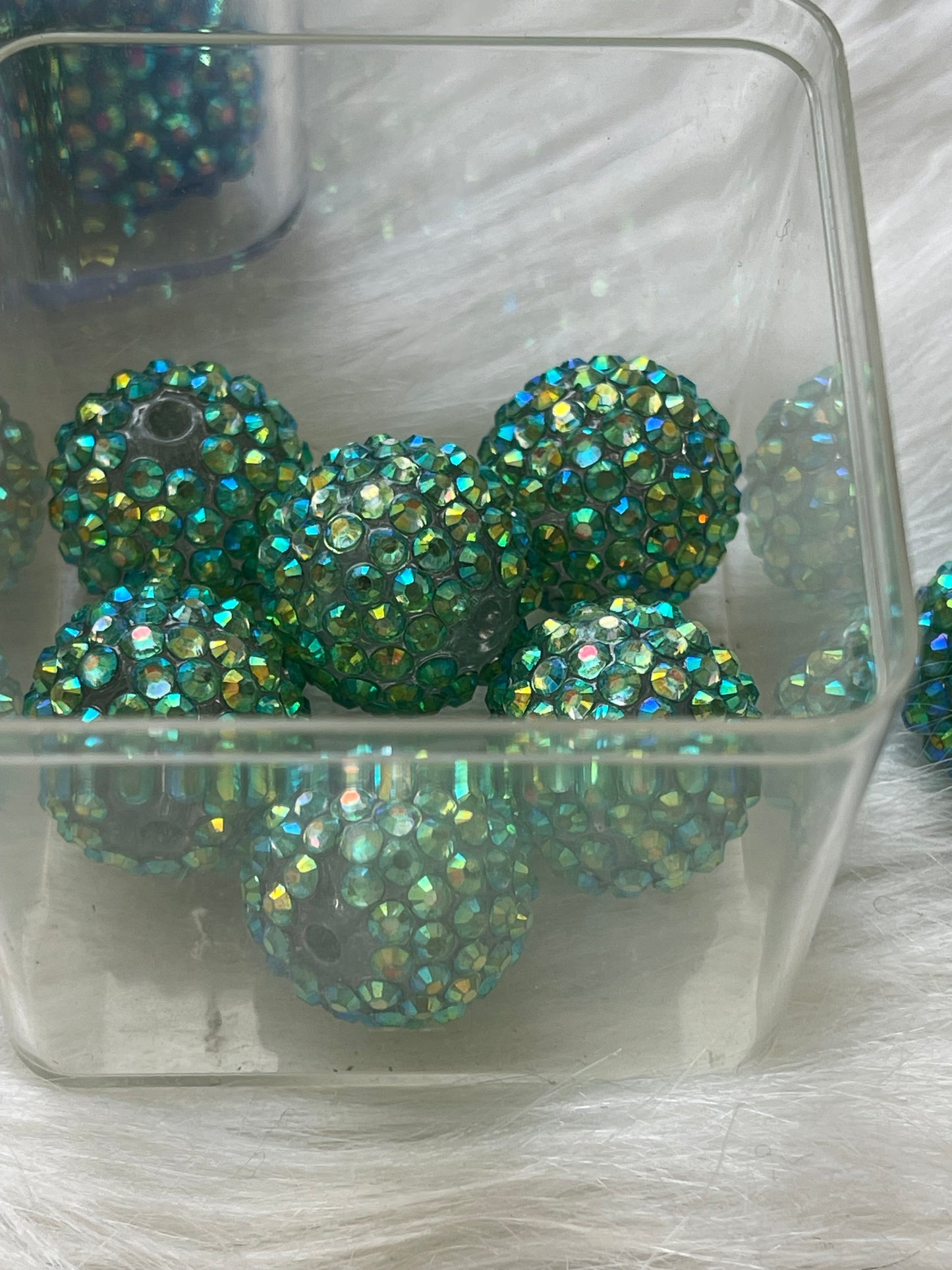 20mm CHUNKY ABS RHINESTONE Beads- Solids (33 Options)