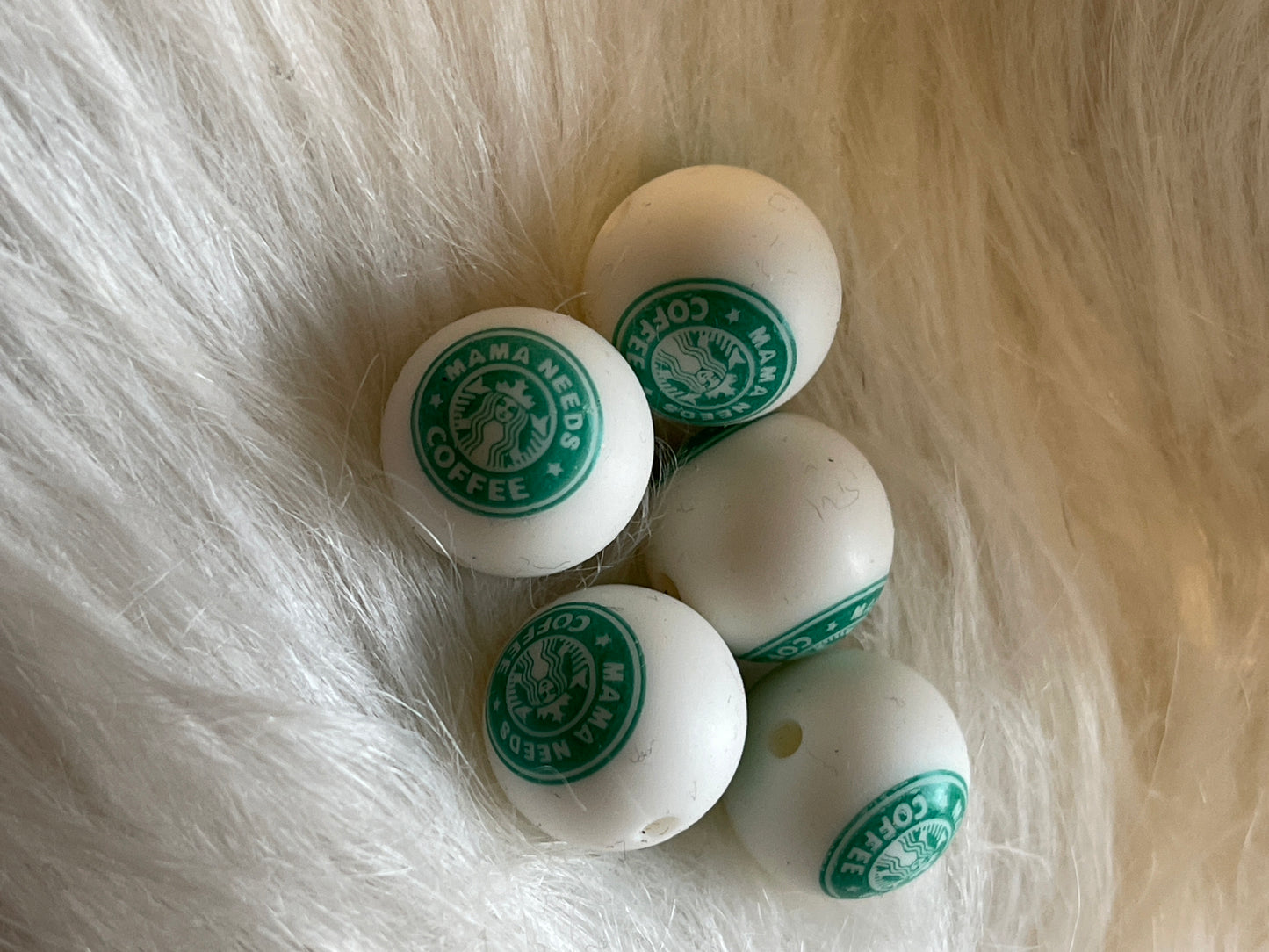 15mm SILICONE BEAD - PRINTED (21 Options)