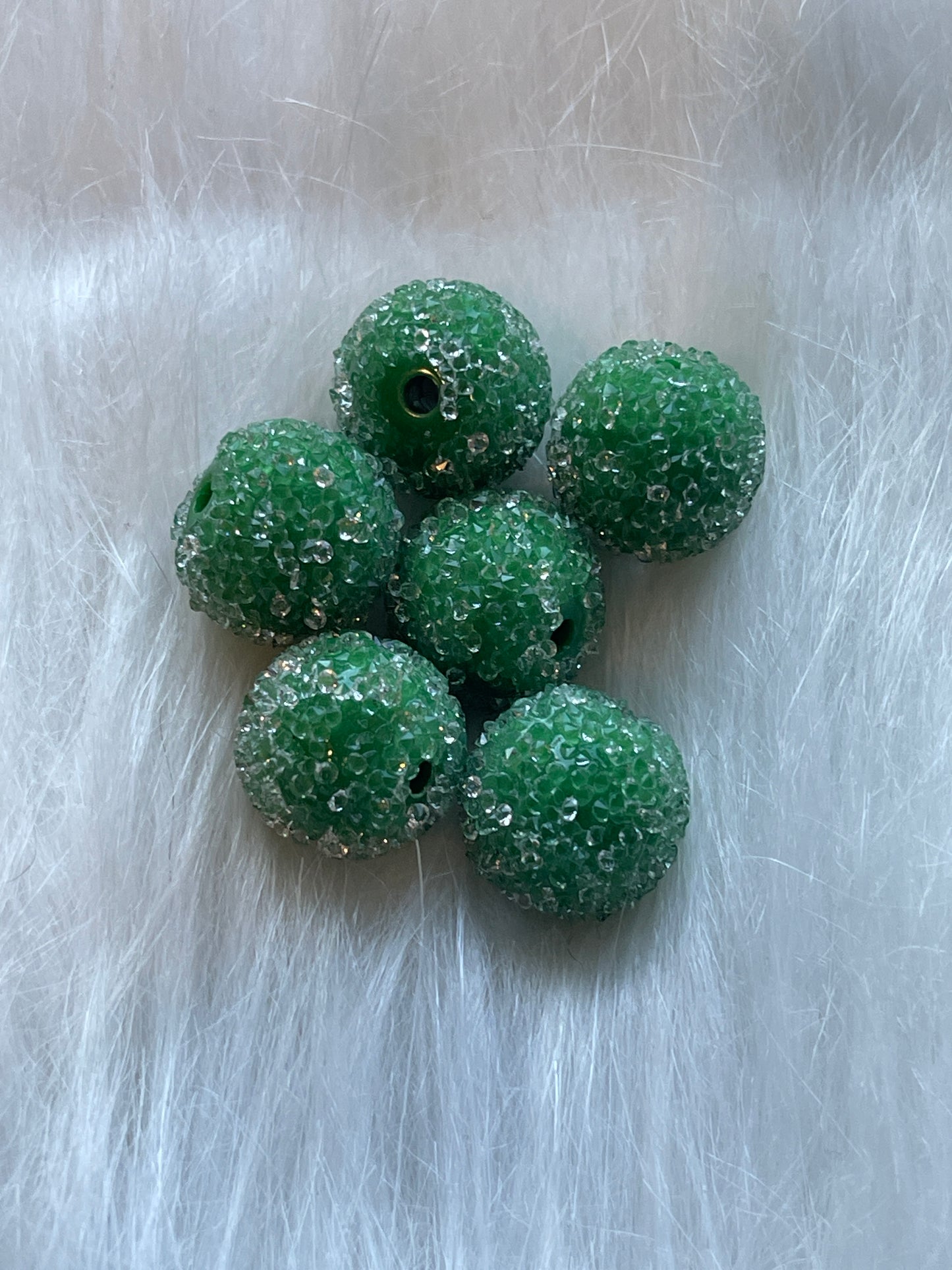 15mm ACRYLIC- Sugar Bead- GREEN