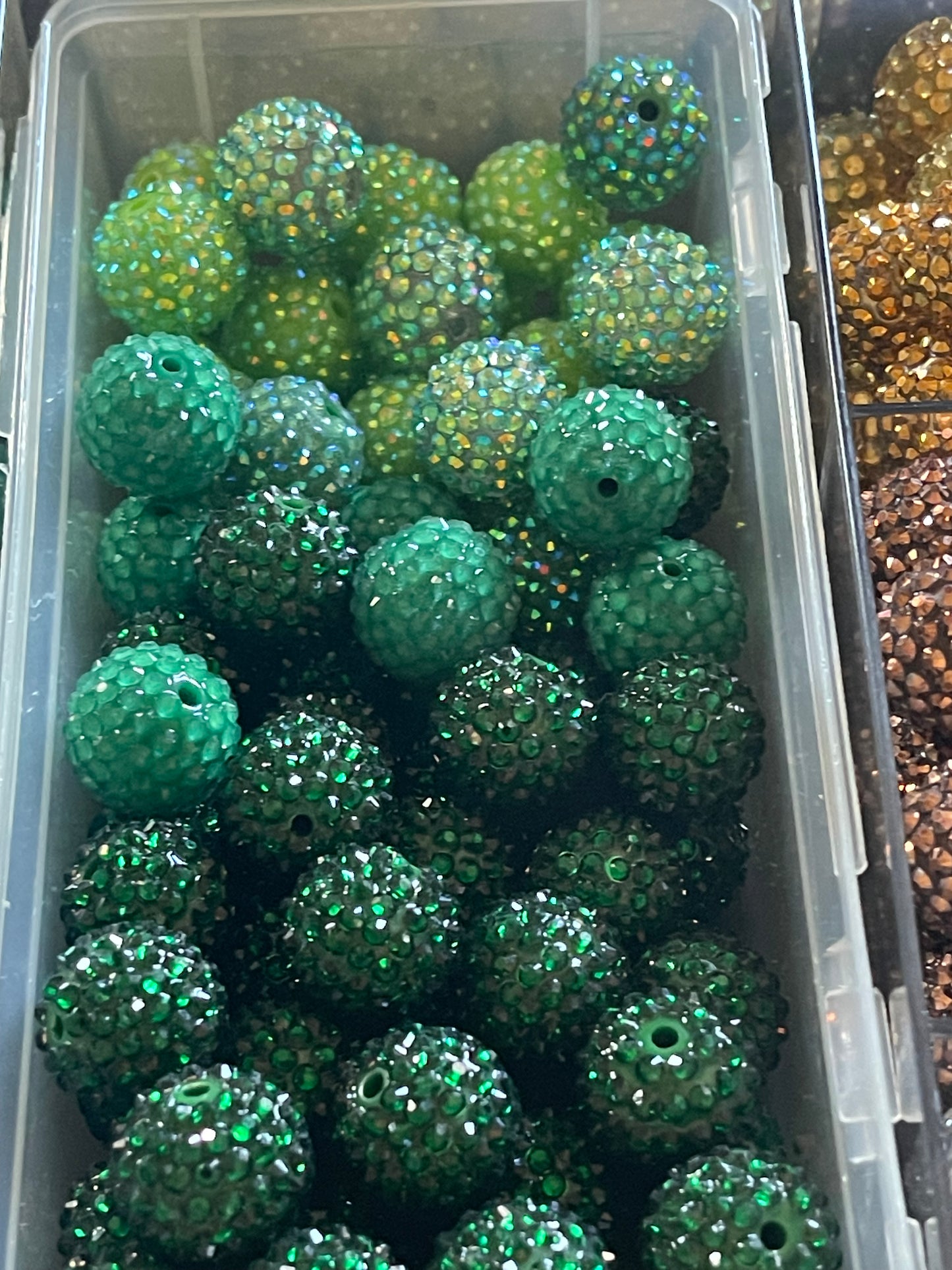 20mm CHUNKY RHINESTONE bubblegum Bead (15 Options)