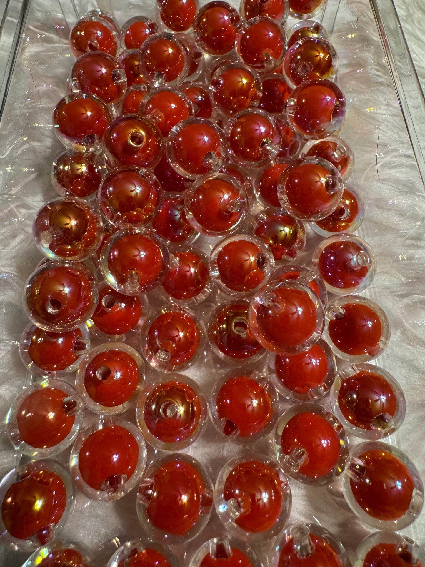 16mm ACRYLIC BEAD- Solid Colors (Double Layer) (10 Options)