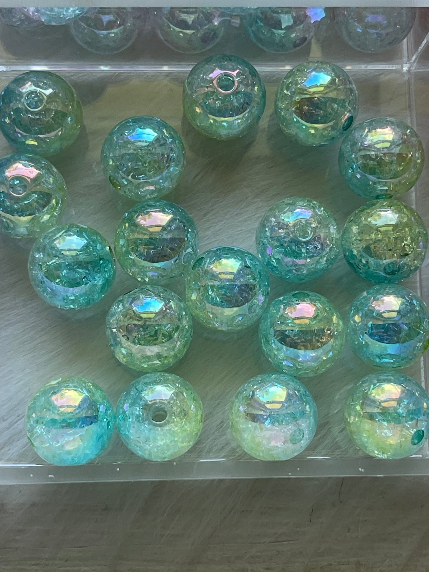 16mm ACRYLIC BEAD-CRACKLE (23 Options)