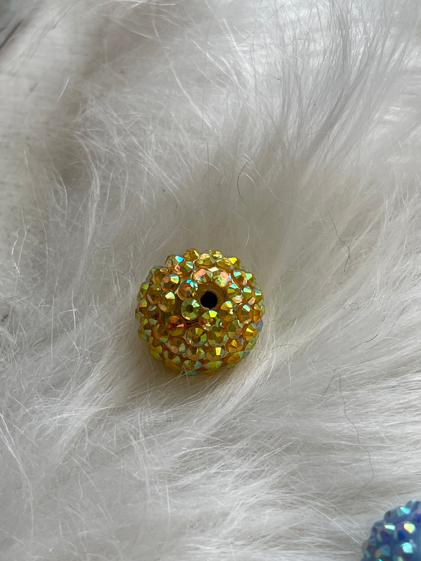 20mm CHUNKY ABS RHINESTONE Beads- Solids (33 Options)