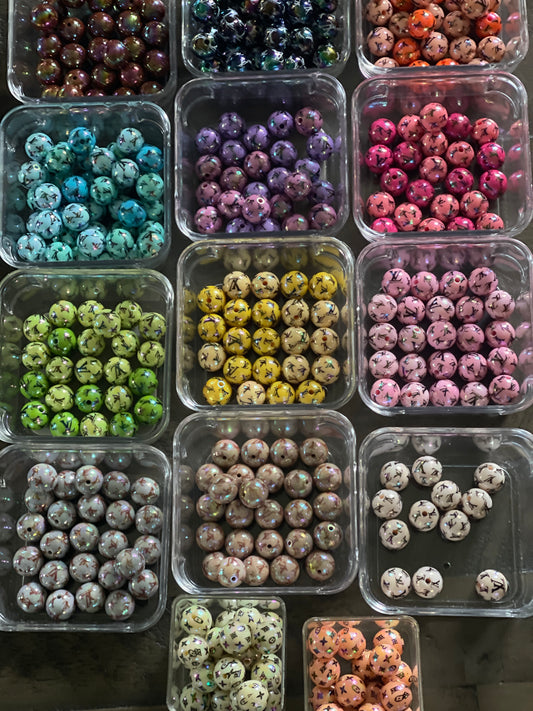 16mm ACRYLIC BEAD L'S (Hi-Gloss Coat) 14 Options
