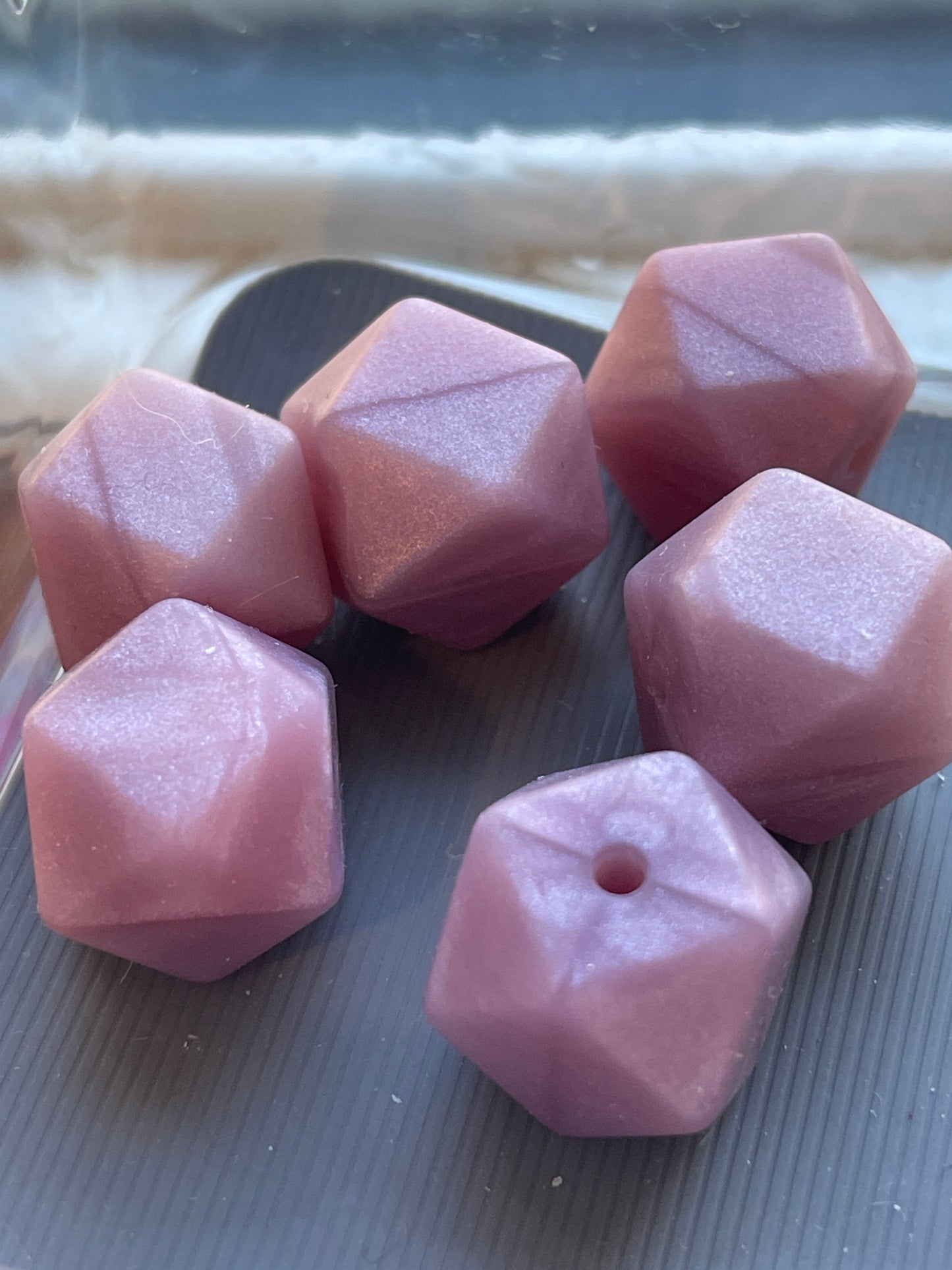 14.3mm SILICONE HEX BEADS (62 Options & Discount Scoop)