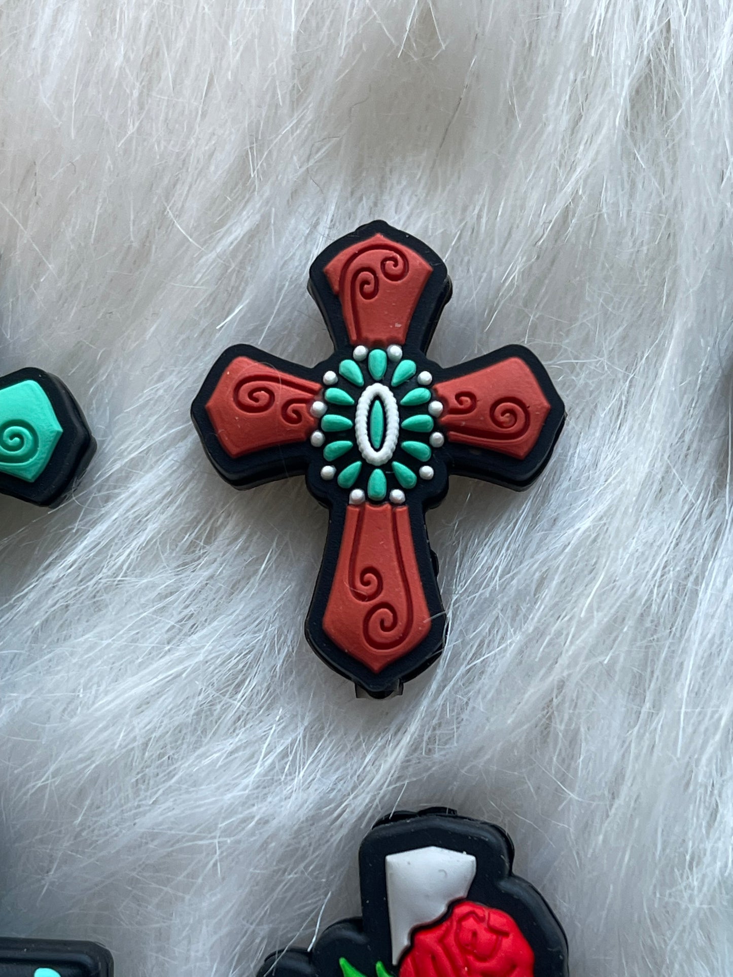 SILICONE FOCAL- Cross, Jesus, Faith (18 Options & Discount Scoops)