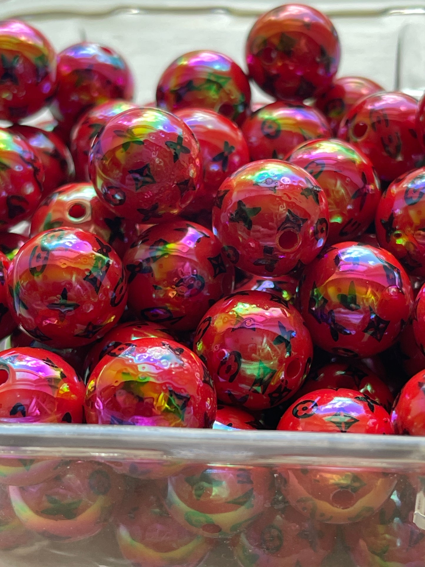 15mm ACRYLIC BEAD L'S (Hi-Gloss ABS Coat) 7 Options