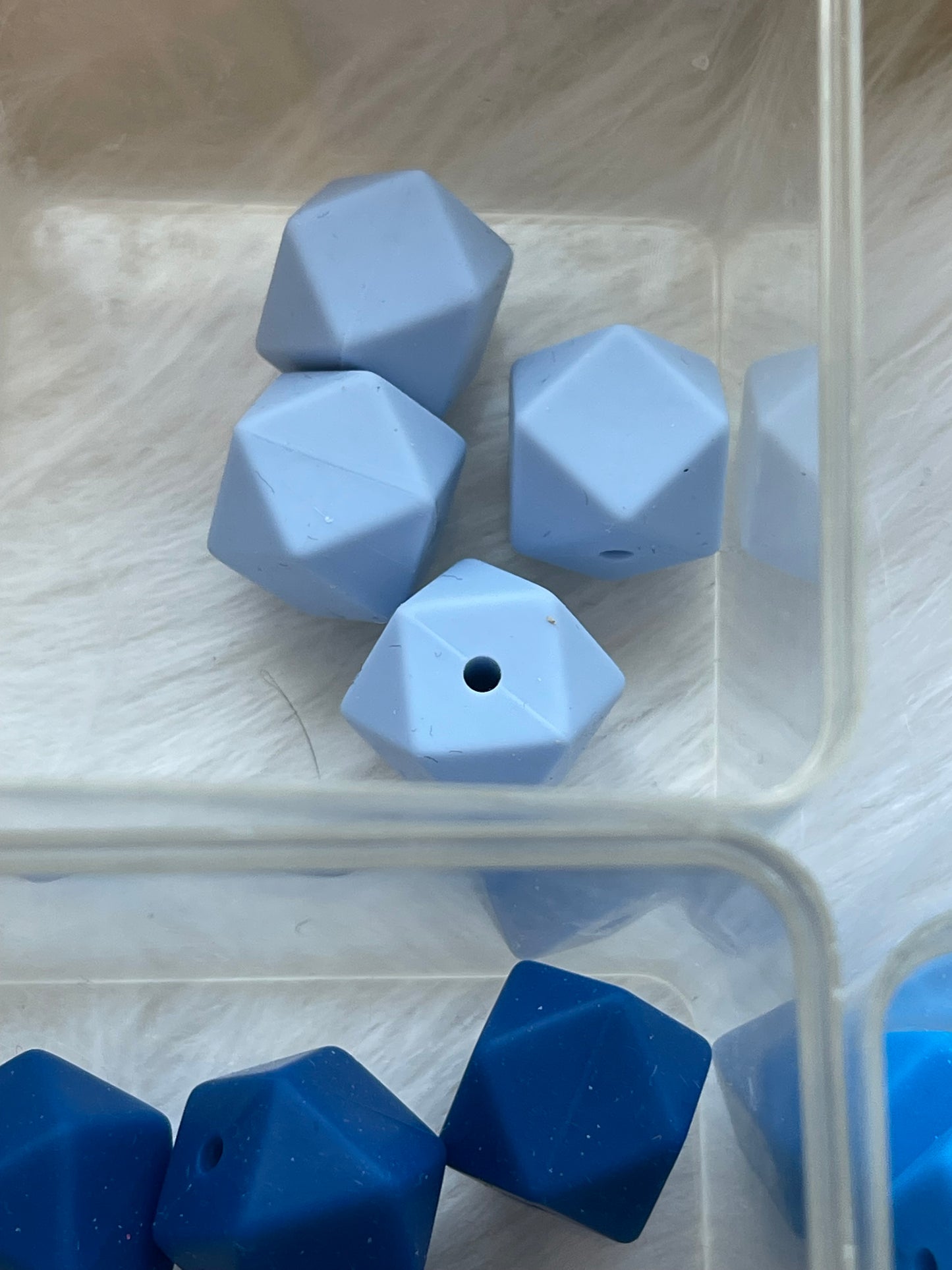 14.3mm SILICONE HEX BEADS (62 Options & Discount Scoop)