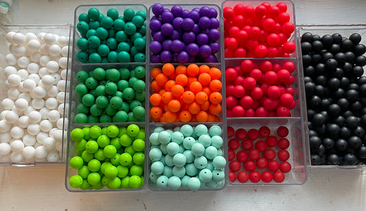 15mm SILICONE BEADS-SOLID COLORS (Primary)