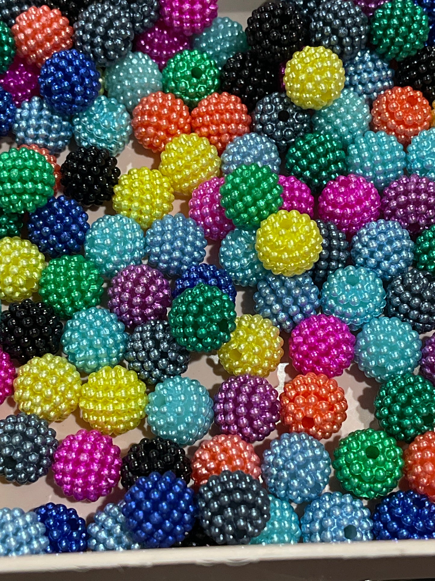 15mm ACRYLIC BEAD- Waxberry beads (2 Options)