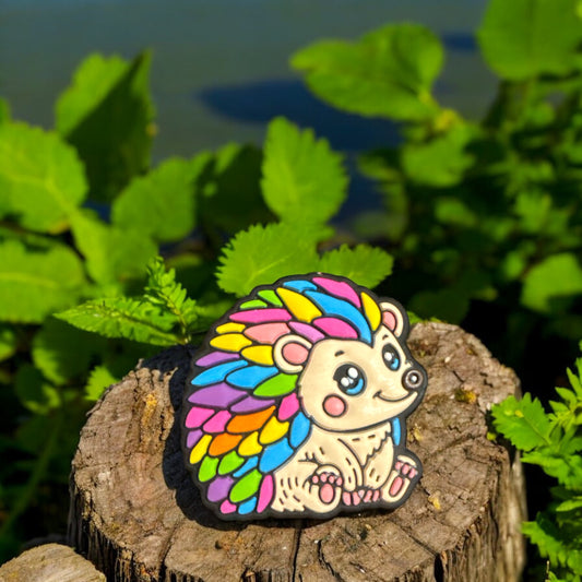 SILICONE FOCAL- Multi-Color Hedgehog