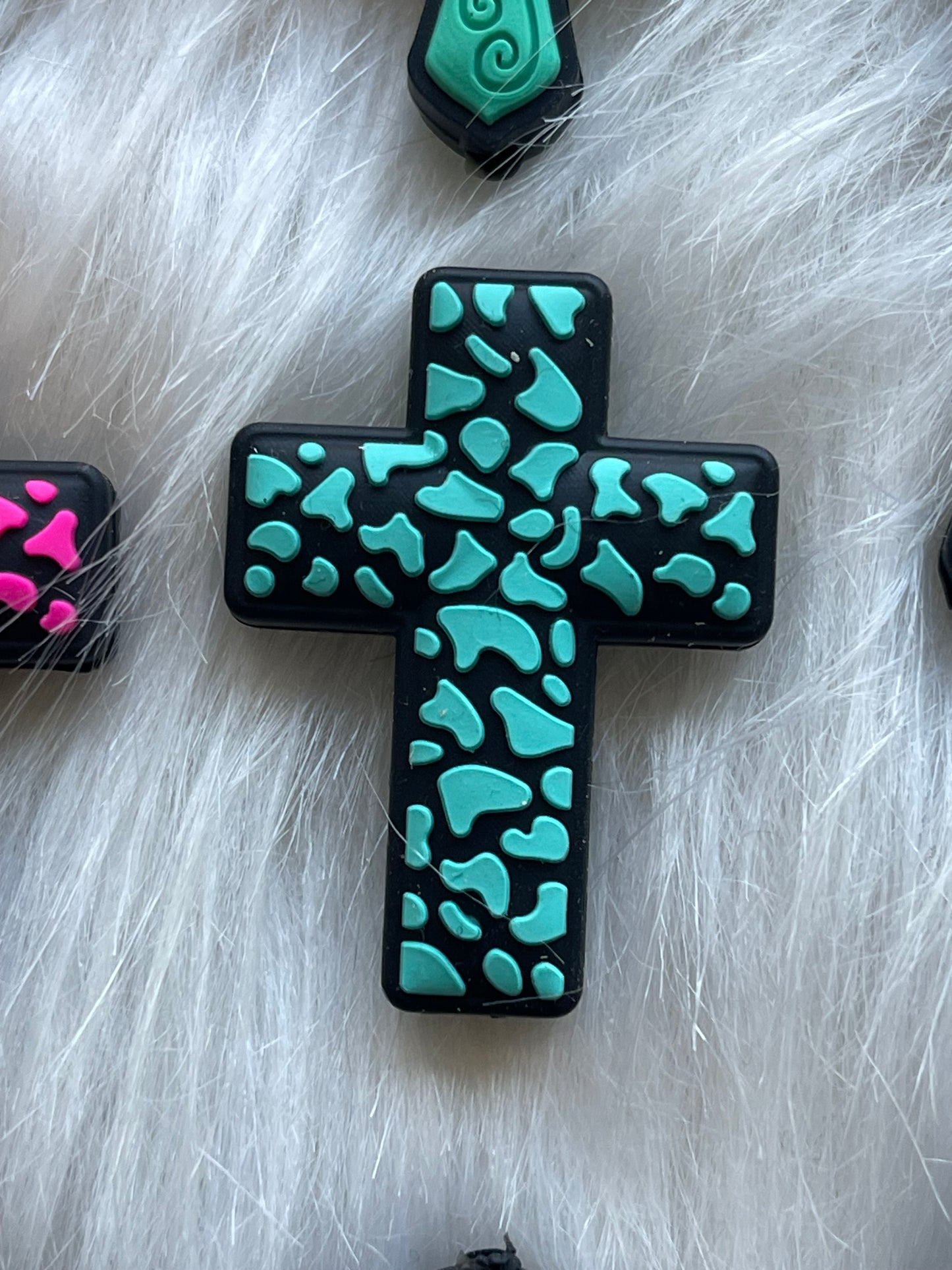 SILICONE FOCAL- Cross, Jesus, Faith (18 Options & Discount Scoops)