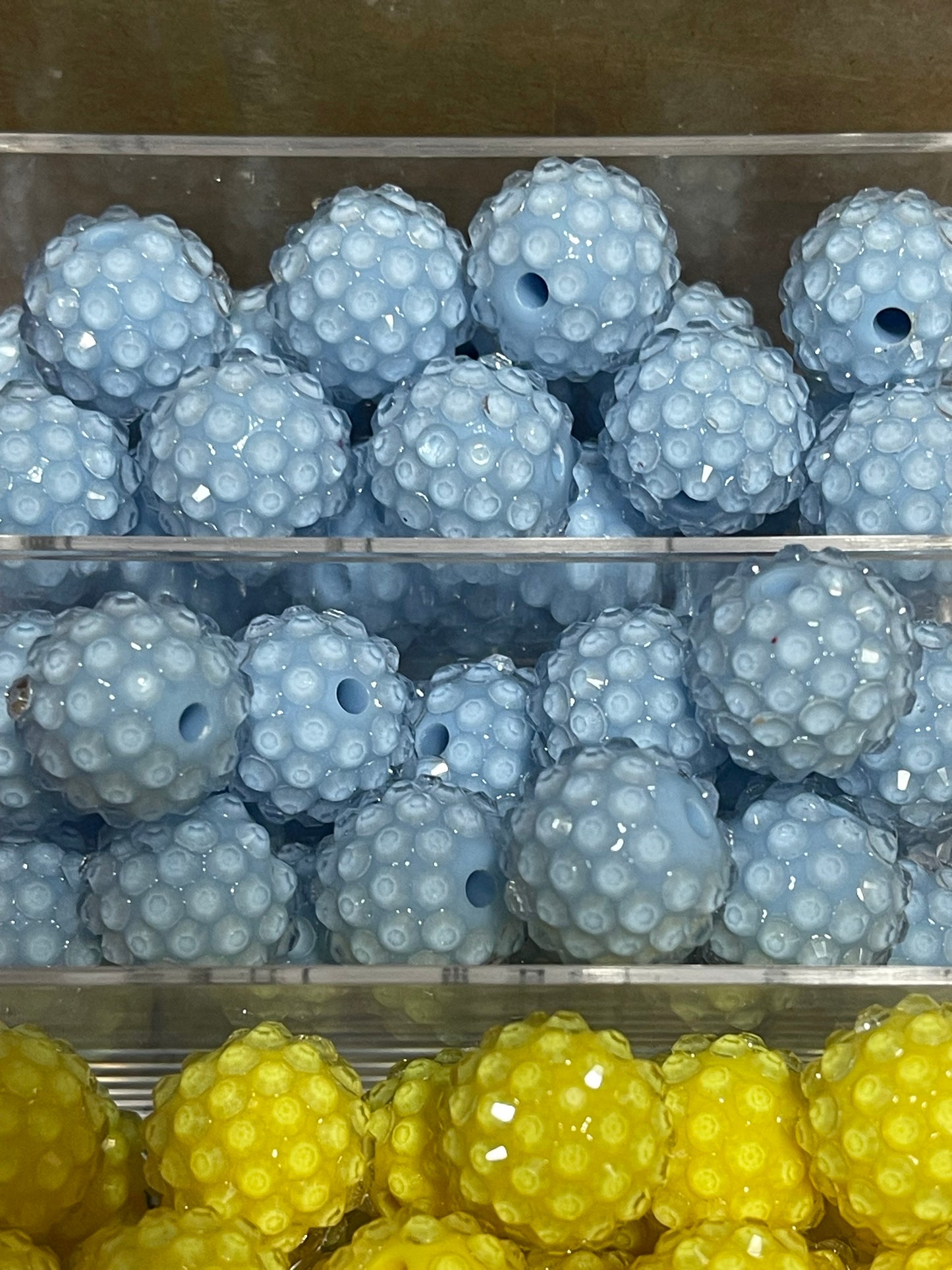 16mm CHUNKY RHINESTONE bubblegum Bead (15 Color Options)