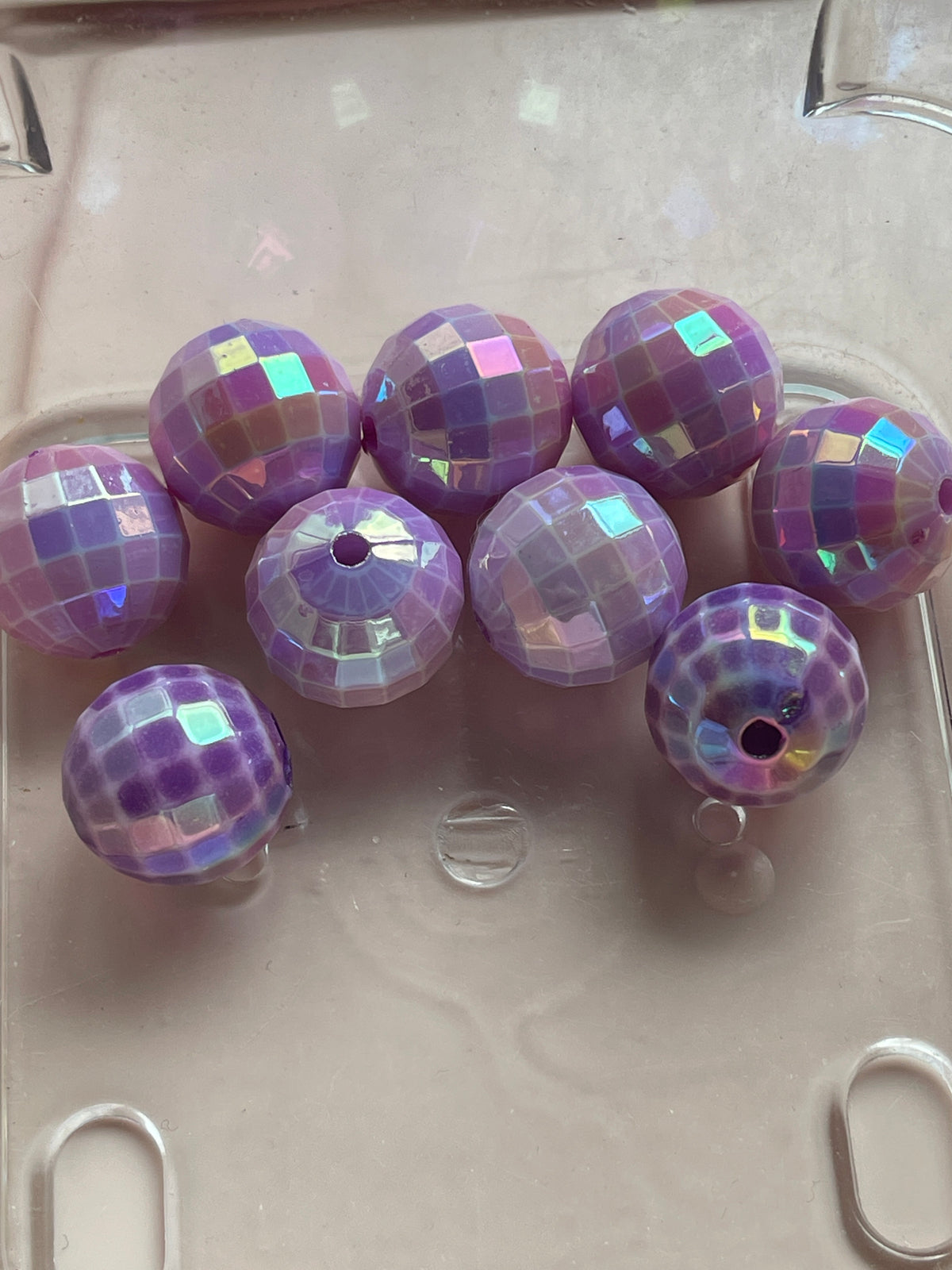 16mm ACRYLIC BEAD Disco Ball w/ ABS Shine (14 Options)
