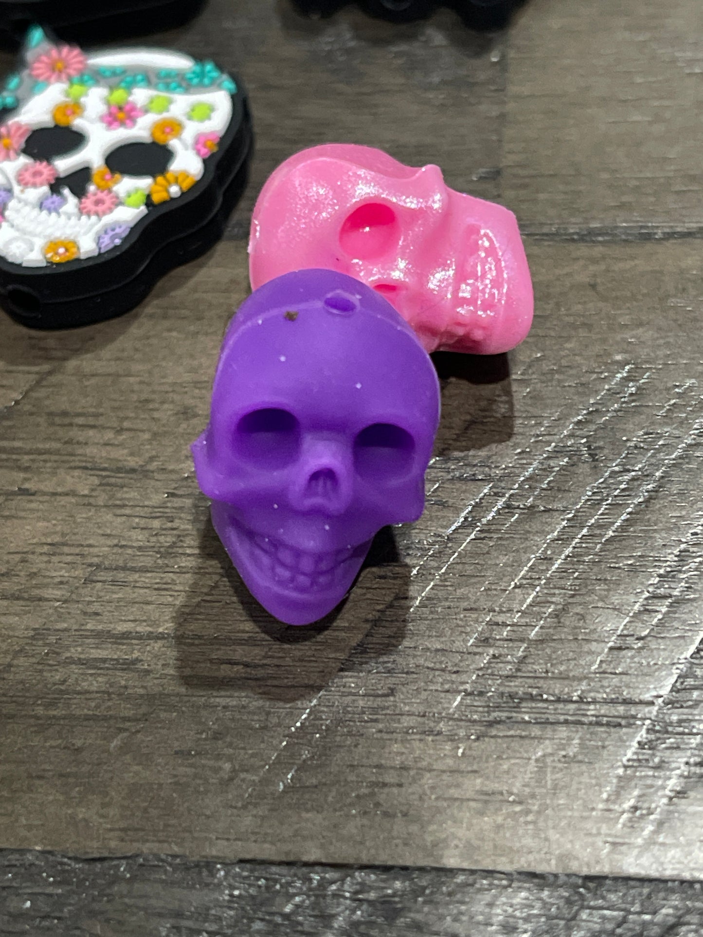 SILICONE FOCAL - Skull Mask/Bones Mexico/Spanish Theme