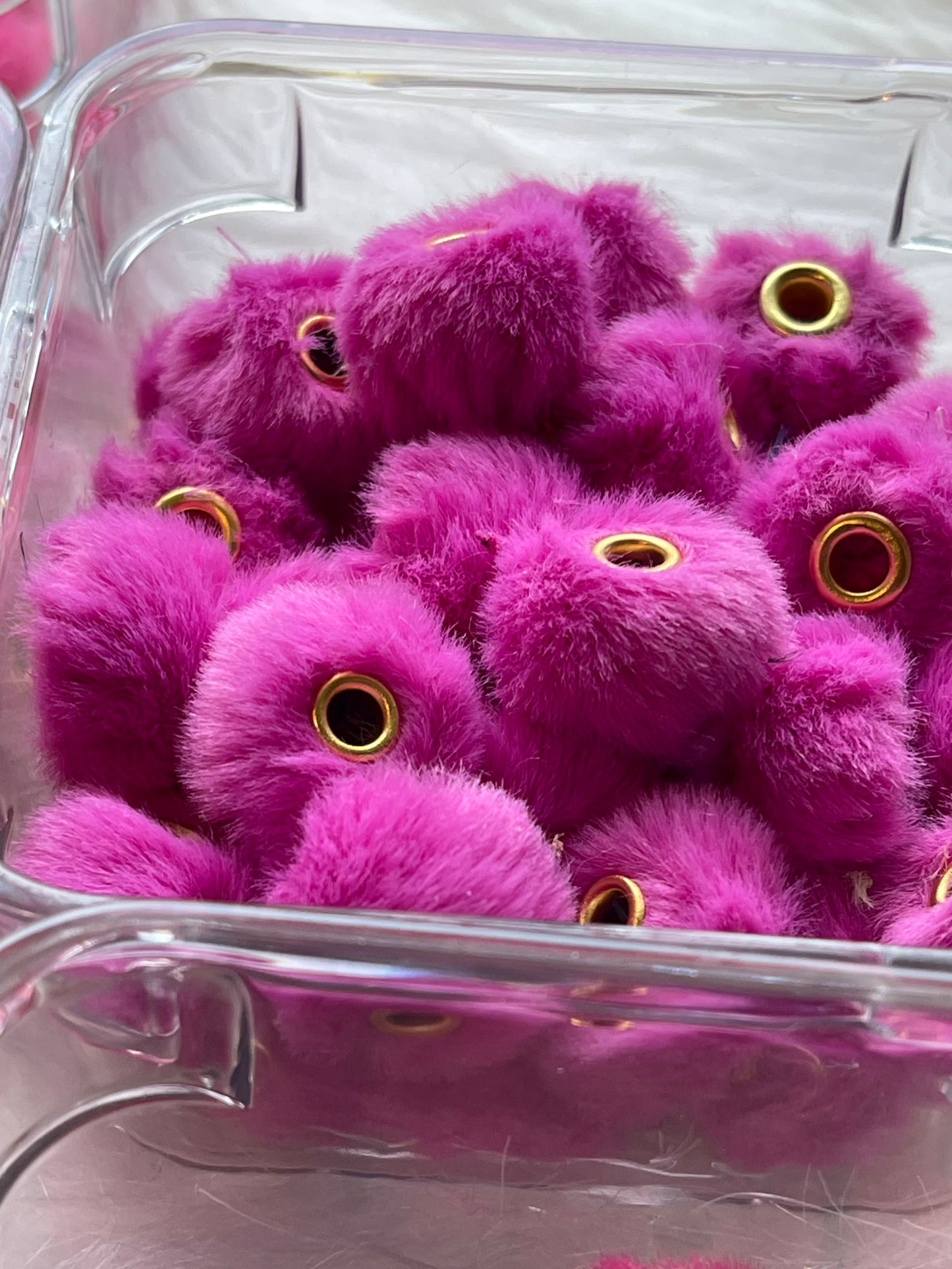 Spacers- 14mm Soft Fuzzy (35 colors)(Faux Rabbit Fur)