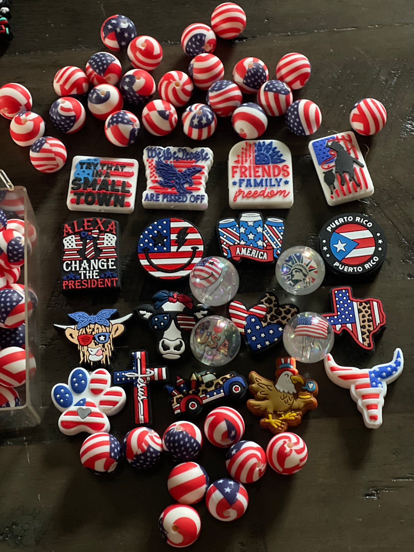 SILICONE FOCAL- Politcal - Patriotic, 4th of July Theme