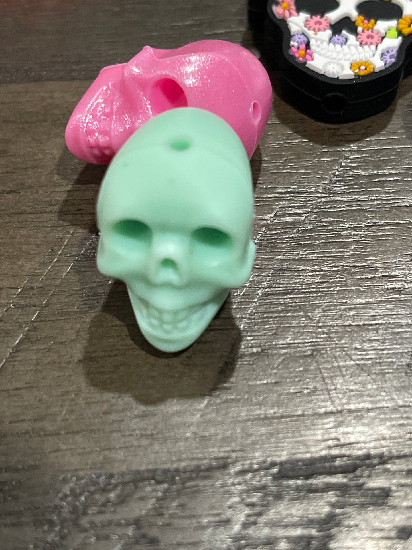 SILICONE FOCAL - Skull Mask/Bones Mexico/Spanish Theme