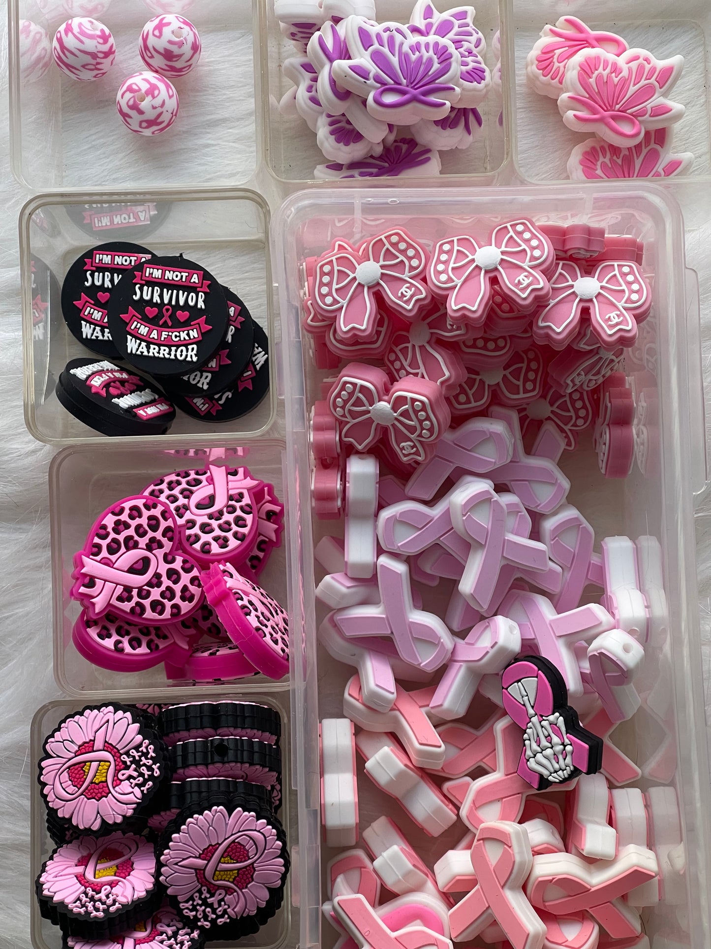 SILICONE FOCAL- Cancer & Ribbons(17 Options)