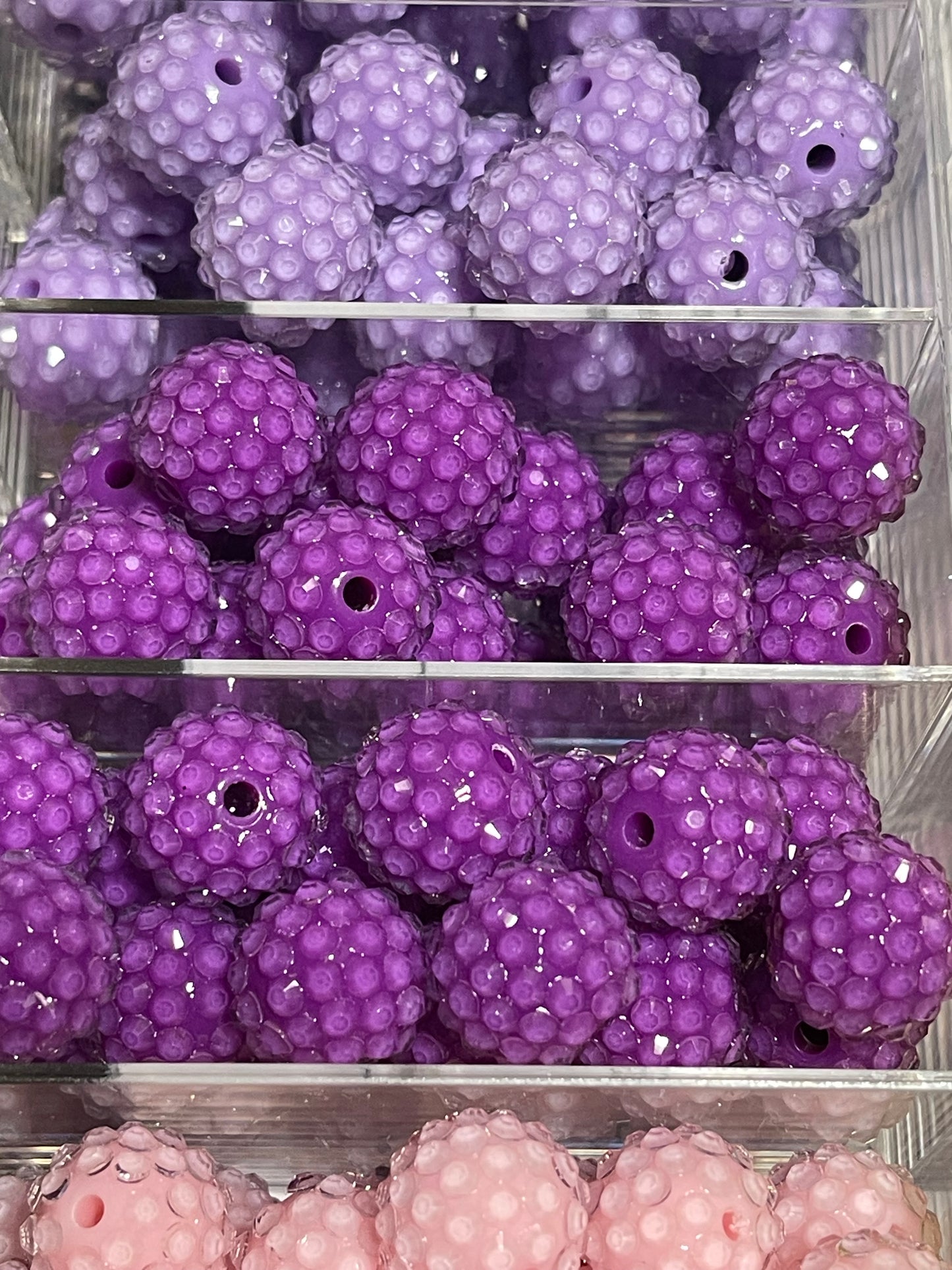 16mm CHUNKY RHINESTONE bubblegum Bead (15 Color Options)