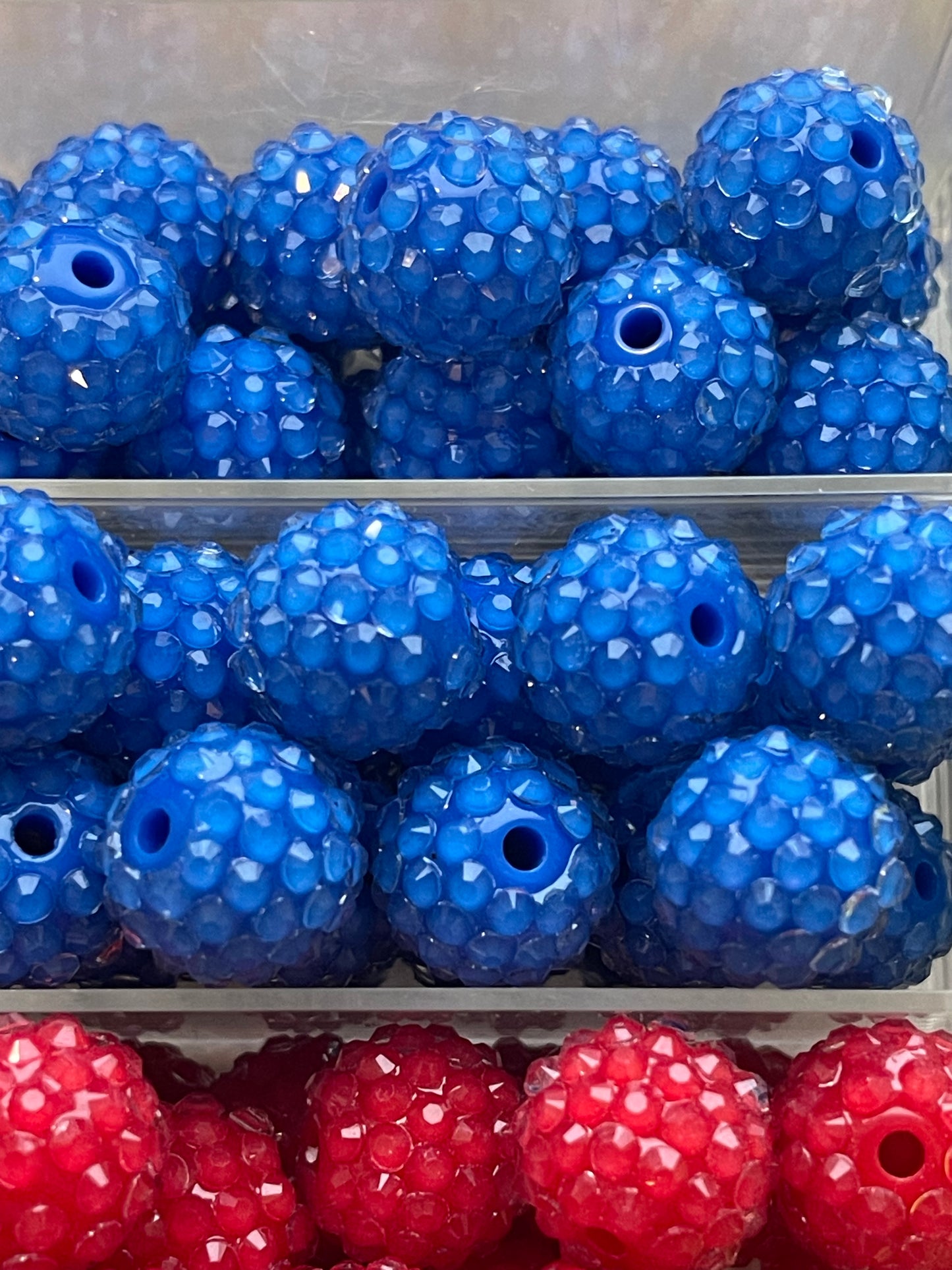 16mm CHUNKY RHINESTONE bubblegum Bead (15 Color Options)