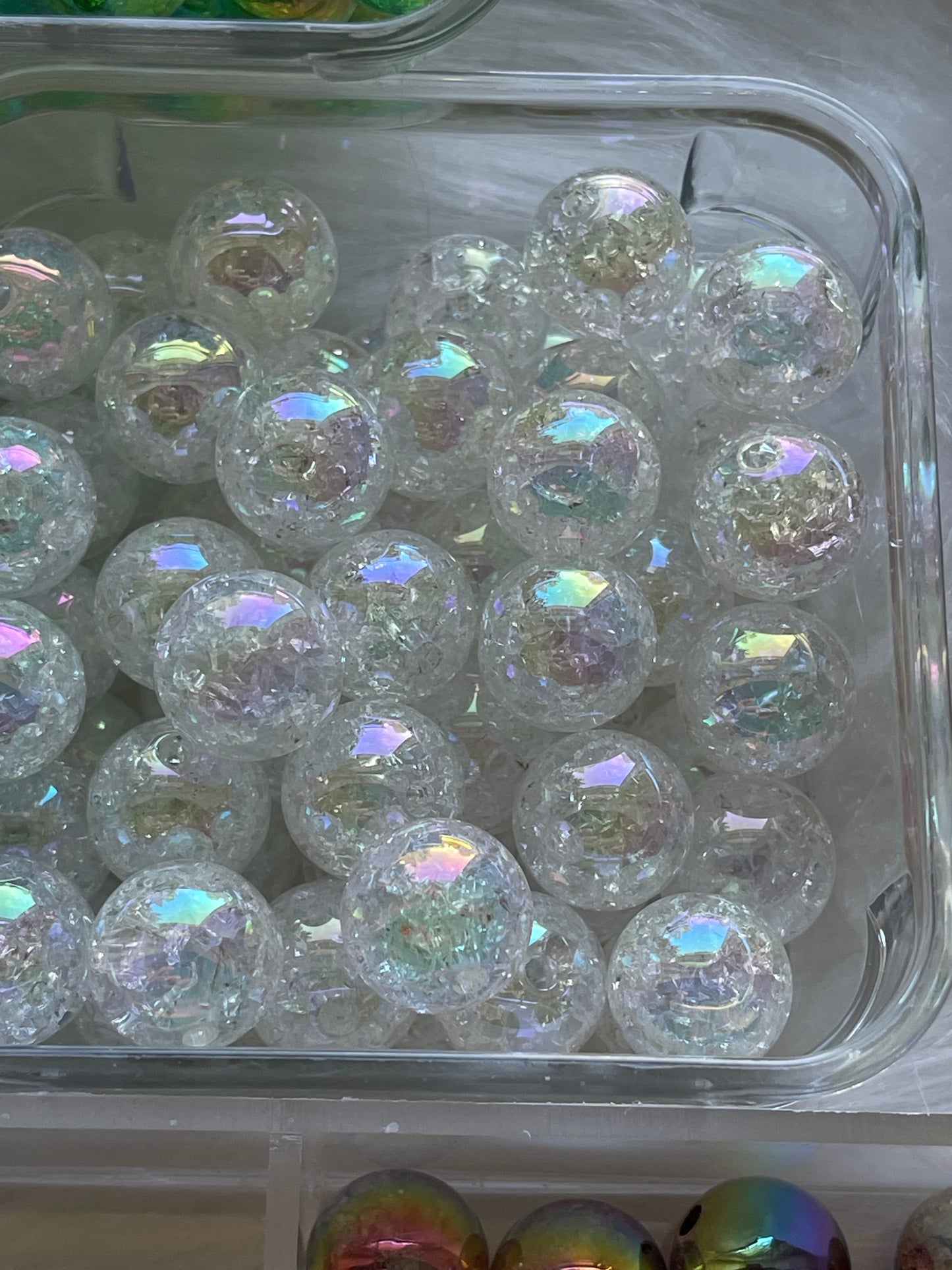 16mm ACRYLIC BEAD-CRACKLE (23 Options)