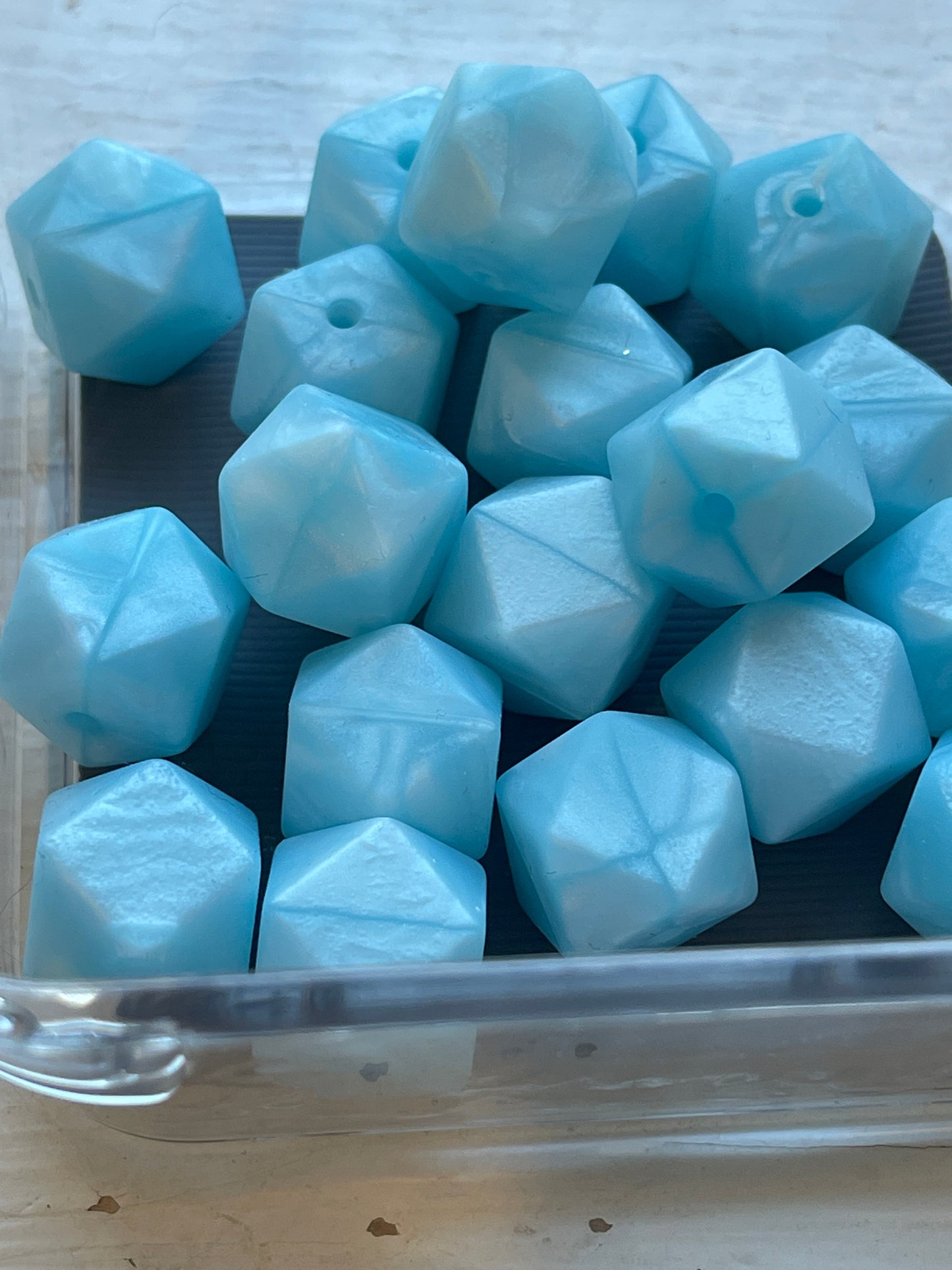 14.3mm SILICONE HEX BEADS (62 Options & Discount Scoop)