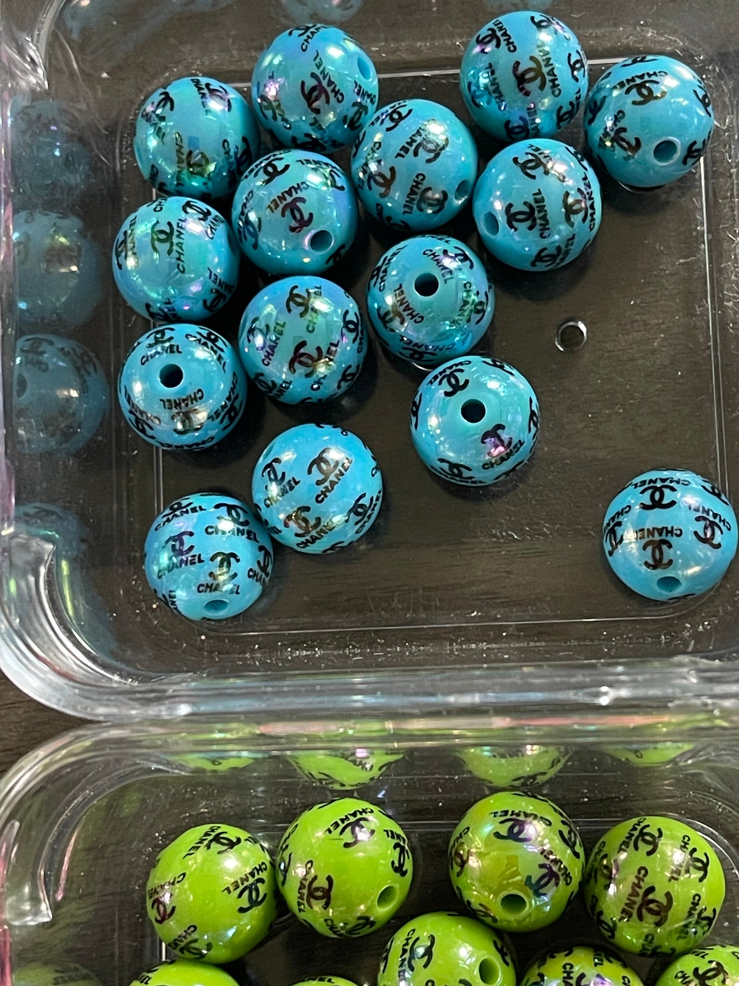 16mm ACRYLIC BEAD C’s (Hi-Gloss Coat) 12 Options