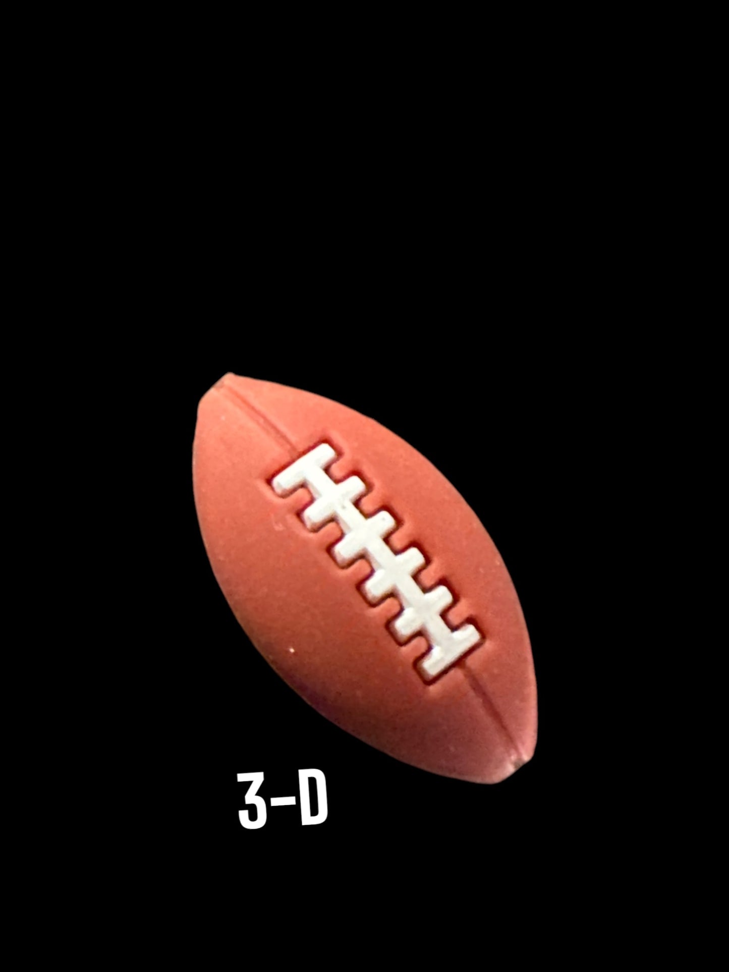 3D SILICONE FOCAL- Football (2 Options) (Focal only-Pen sold separately)
