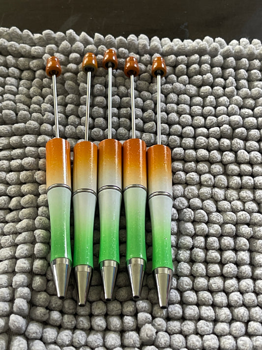 PEN BLANK Burnt Orange/Green cream Glitter Ombre