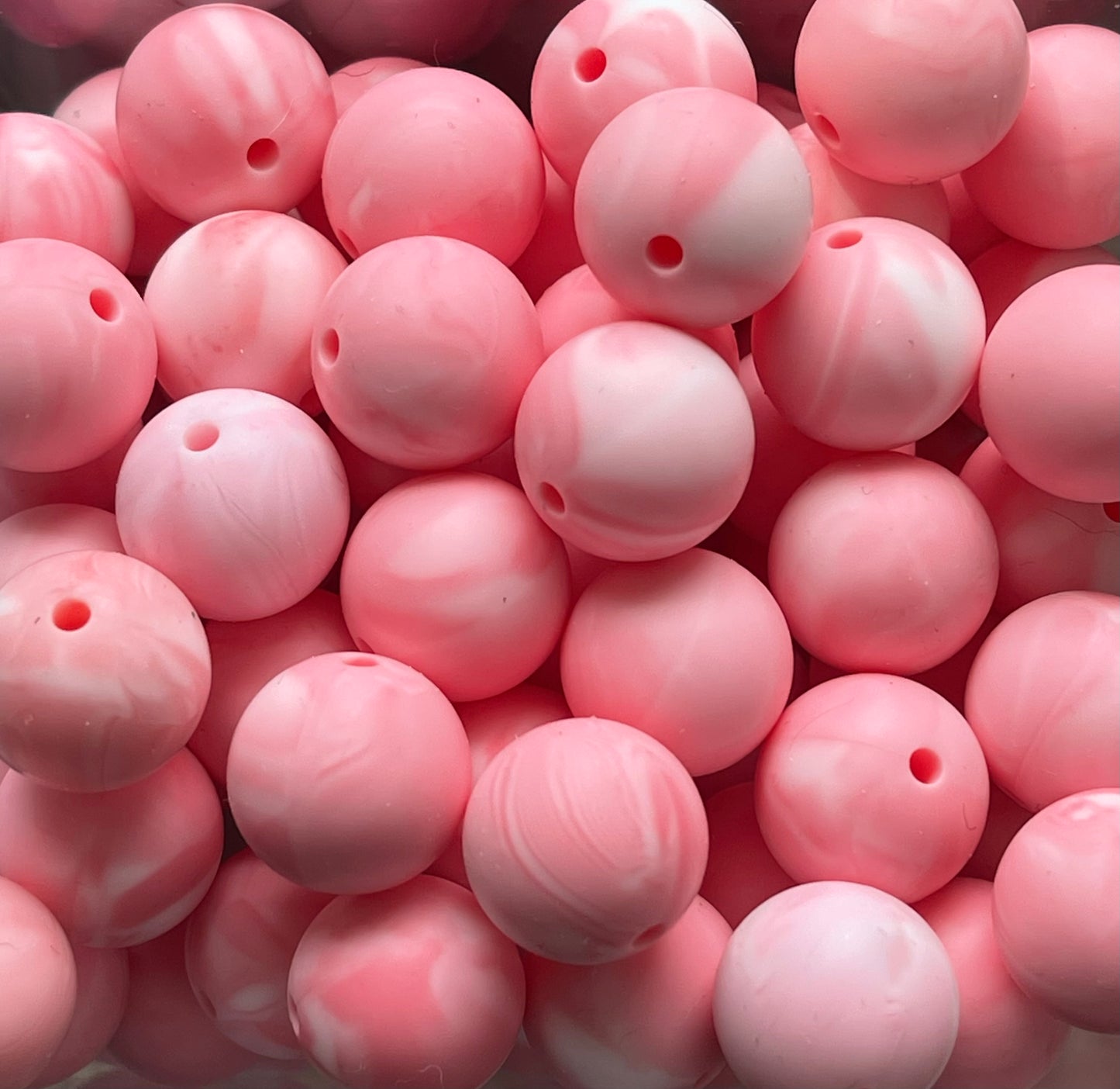 15mm SILICONE BEADS- SWIRLy Marble (10 Options)