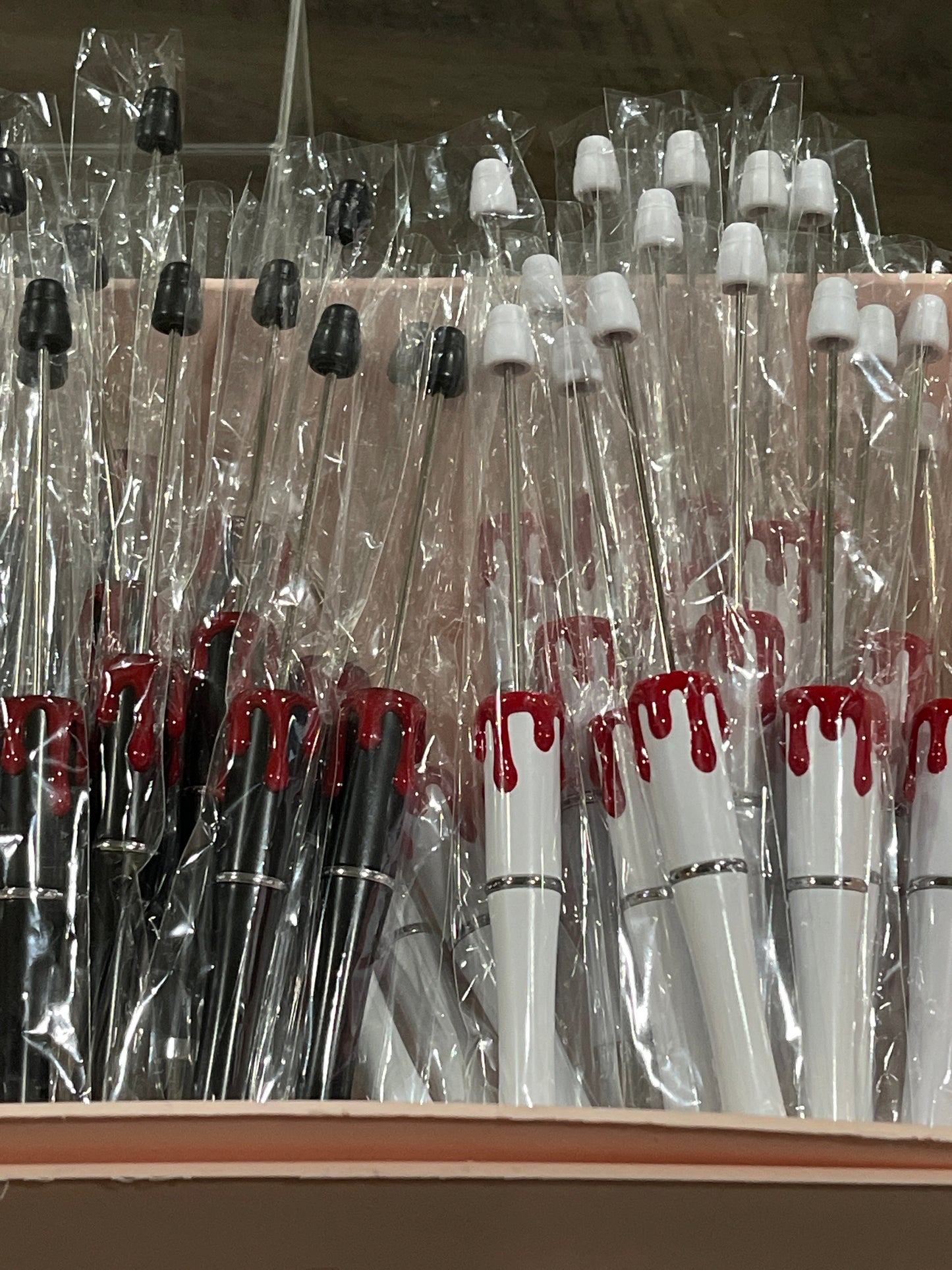PEN BLANK Printed Blood drip Halloween Theme in Black or White