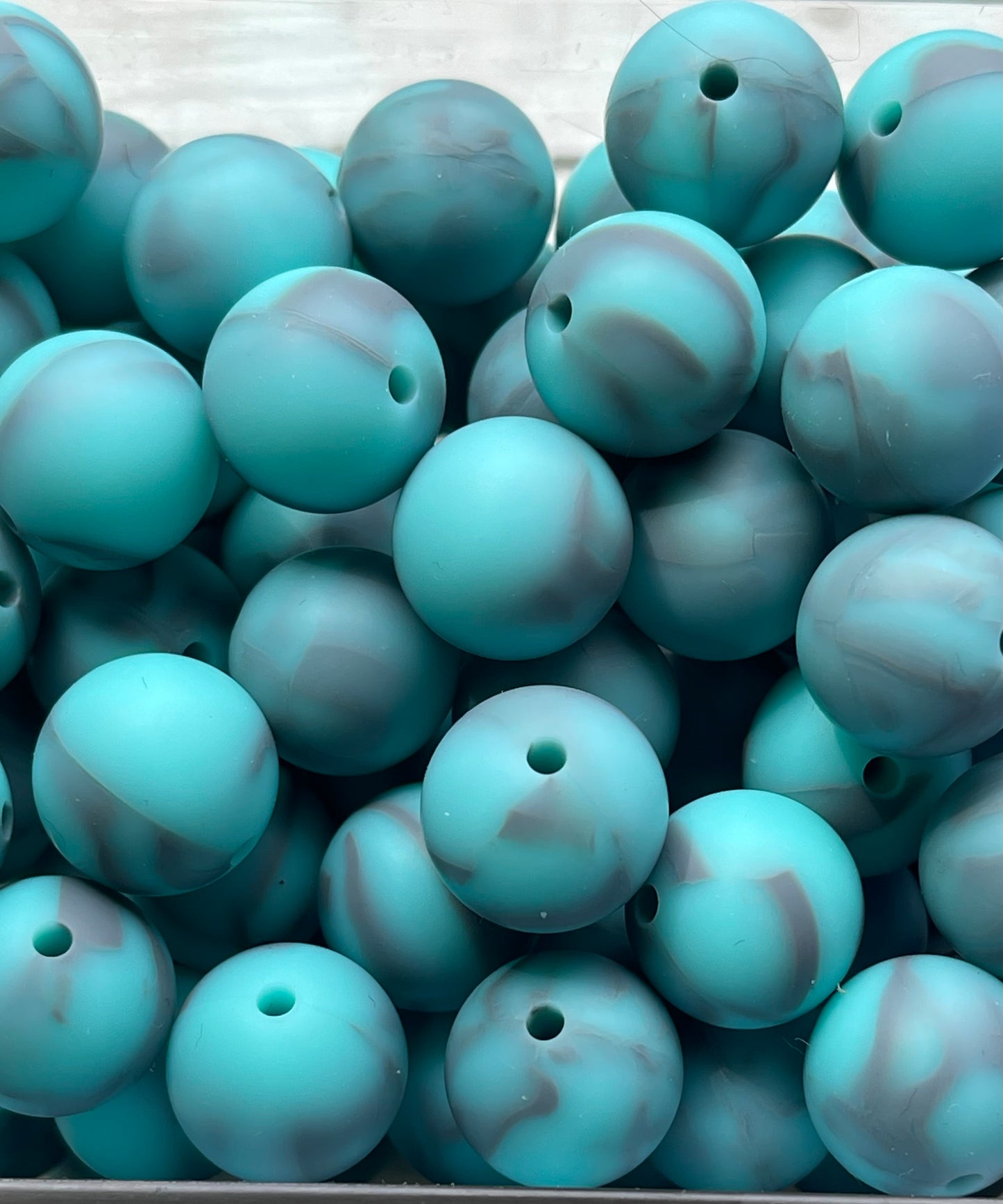15mm SILICONE BEADS- SWIRLy Marble (10 Options)