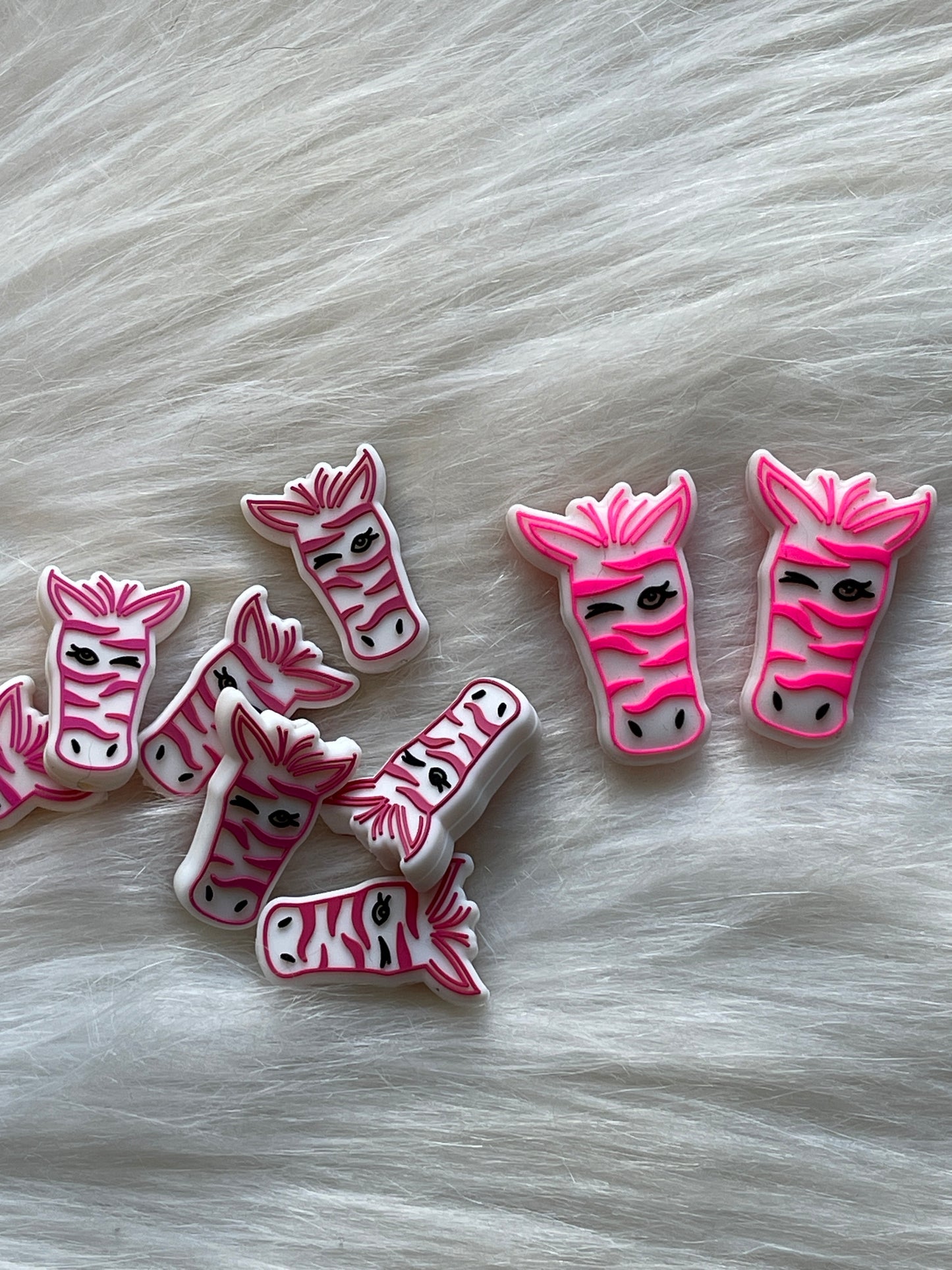 SILICONE FOCAL- Pink Zebra Head (2 Options)