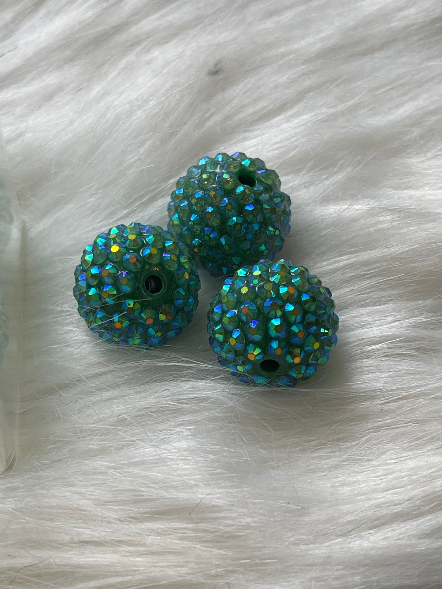 20mm CHUNKY ABS RHINESTONE Beads- Solids (33 Options)