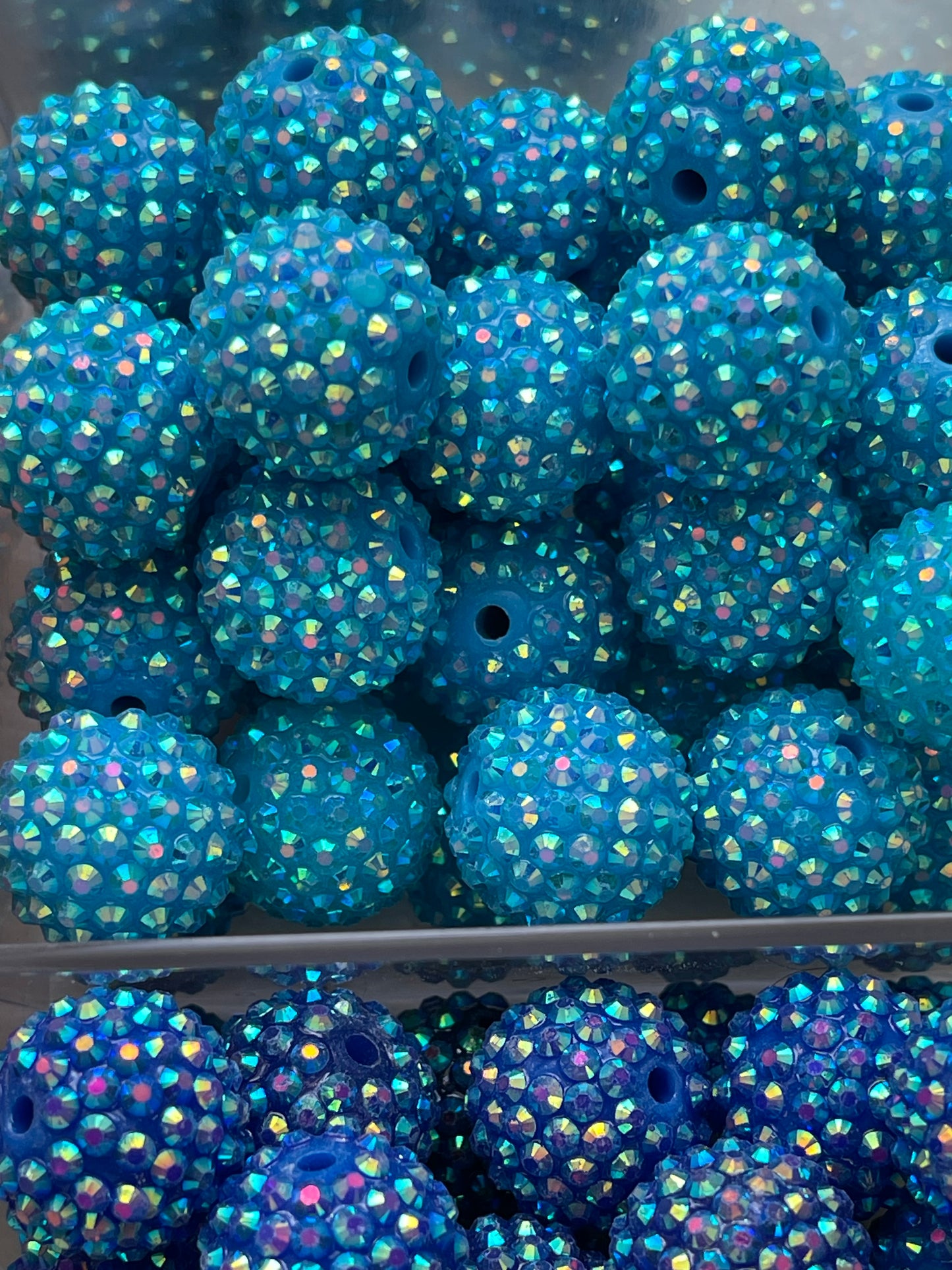 20mm CHUNKY ABS RHINESTONE Beads- Solids (33 Options)