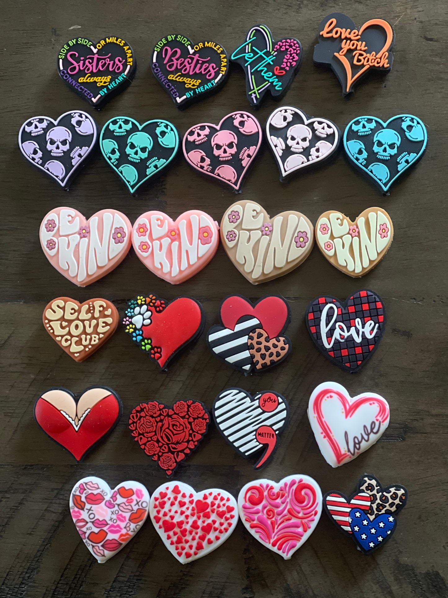 SILICONE FOCAL- Hearts (25 OPTIONS)