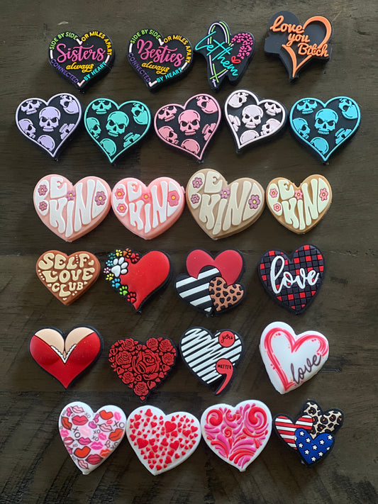 SILICONE FOCAL- Hearts (25 OPTIONS)