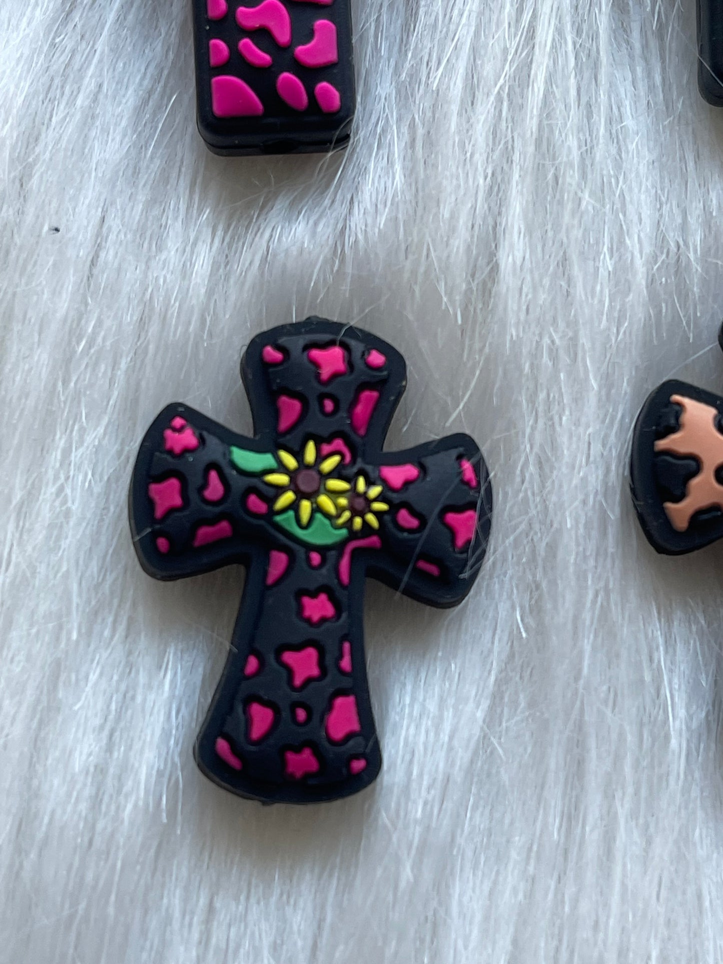 SILICONE FOCAL- Cross, Jesus, Faith (18 Options & Discount Scoops)