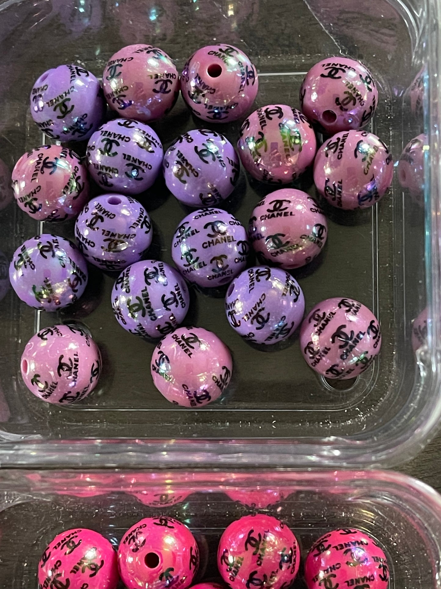 16mm ACRYLIC BEAD C’s (Hi-Gloss Coat) 12 Options