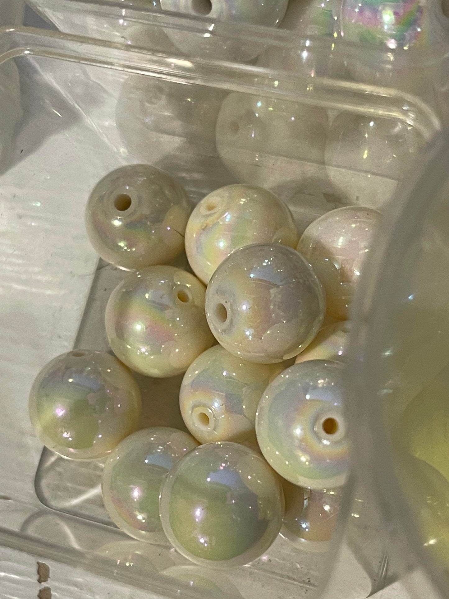 16mm ACRYLIC Bead SOLID COLORS w ABS Shine (24 Options)