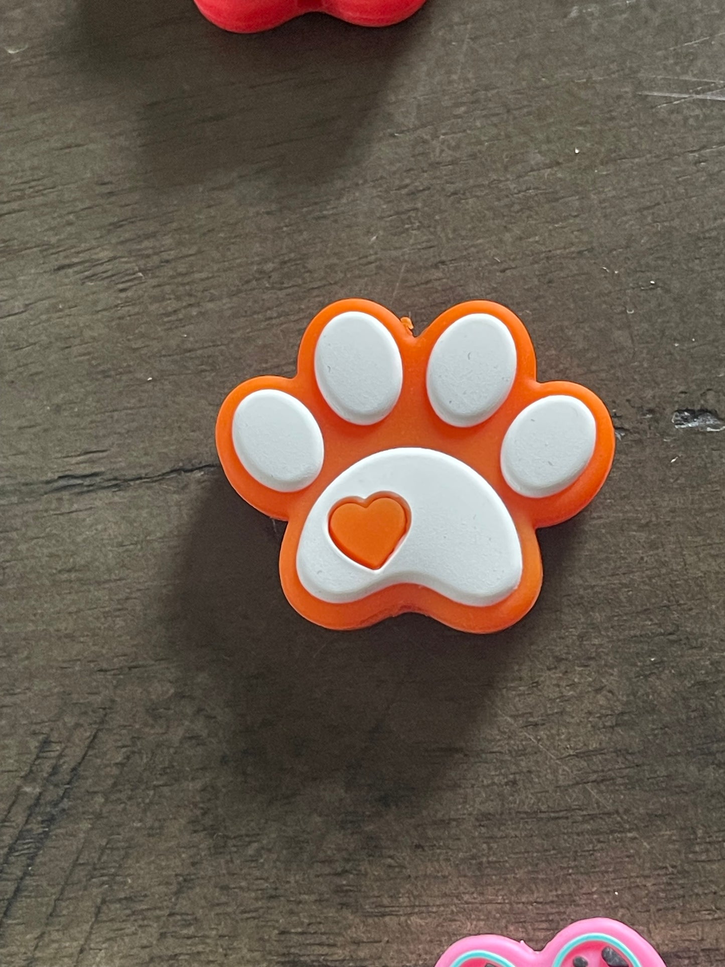 SILICONE FOCAL- paw prints (15 Options)