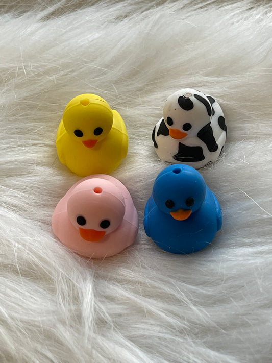 3D SILICONE FOCAL- Rubber Duckie (4 Colors-Duck only-Tub and pens sold separately)