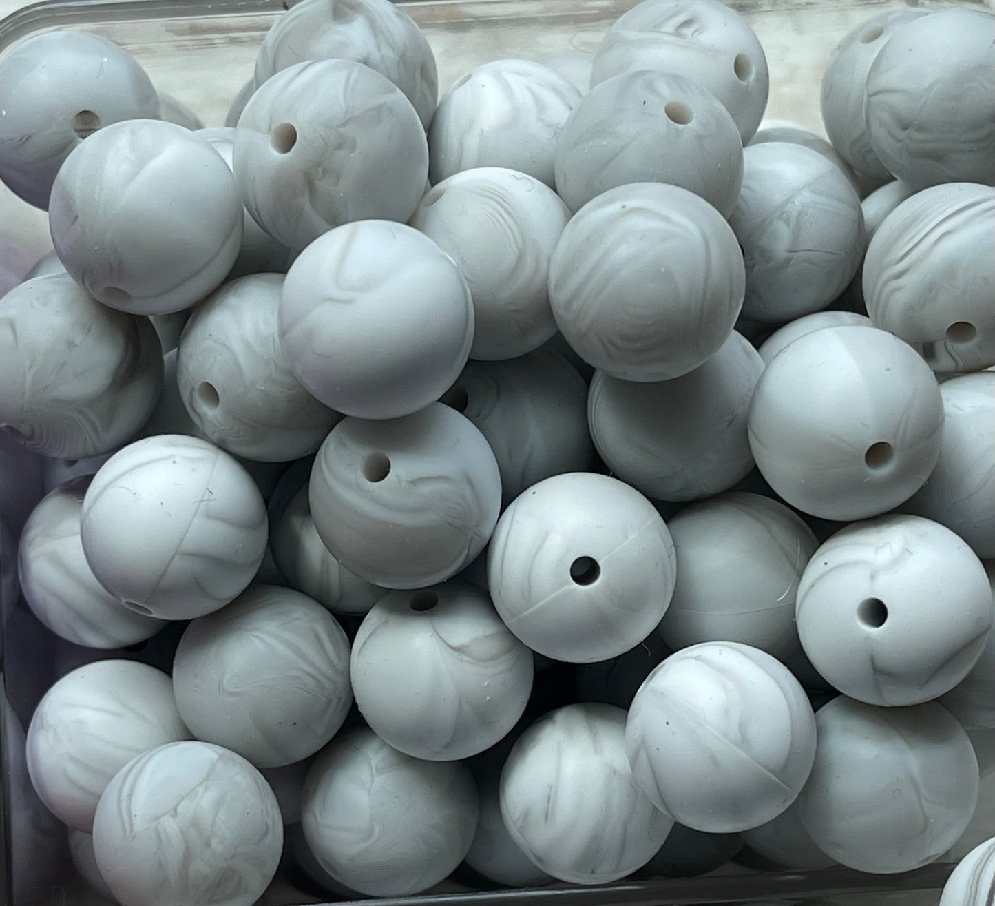 15mm SILICONE BEADS- SWIRLy Marble (10 Options)