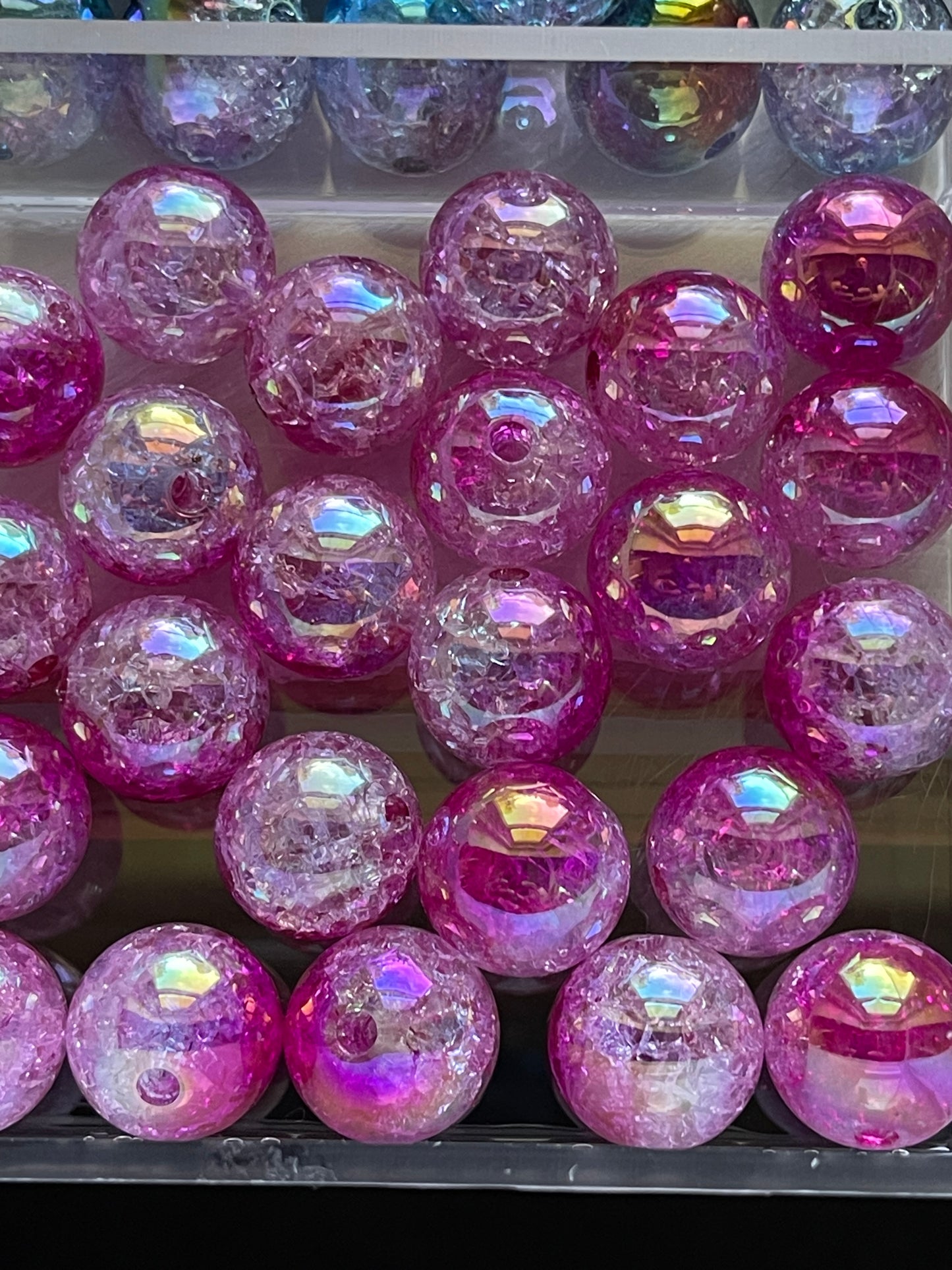 16mm ACRYLIC BEAD-CRACKLE (23 Options)